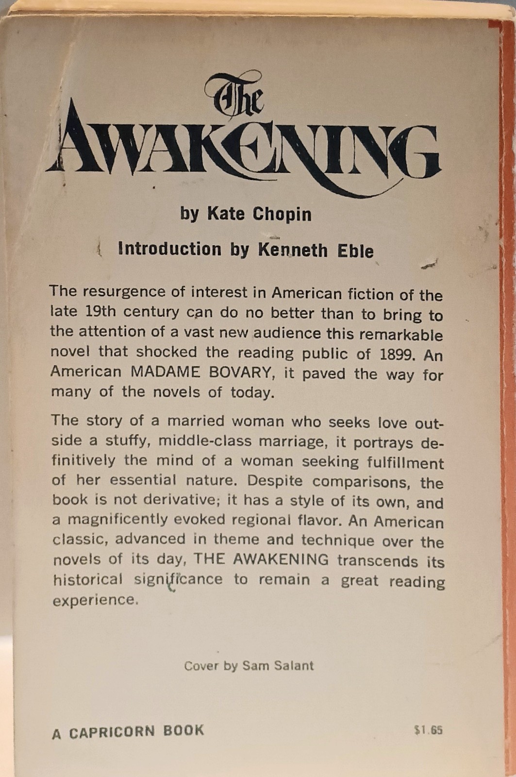 The Awakening-Kate Chopin-Capricorn Books-1964-Early Feminist Literature