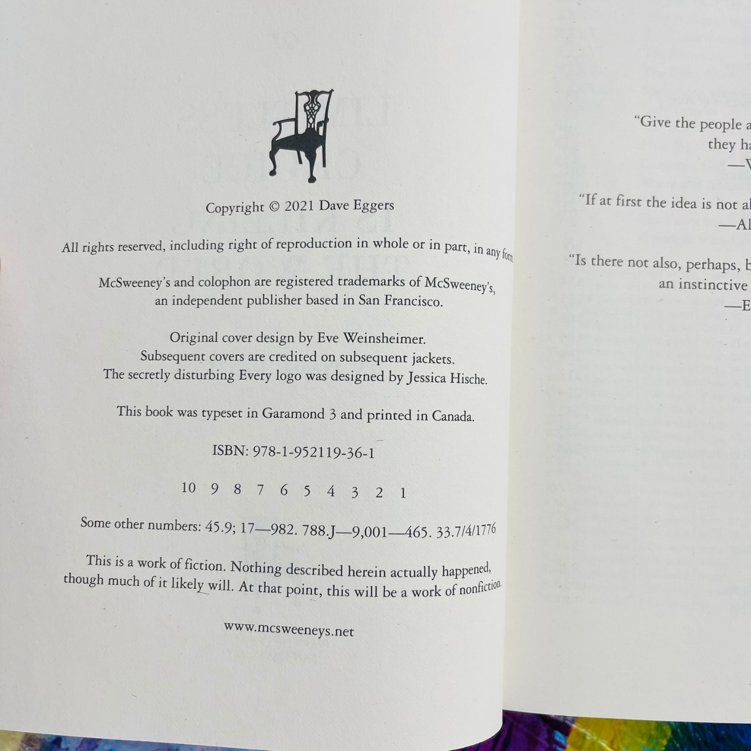The Every, Dave Eggers 2021 First Edition Dystopian Satire McSweeney’s