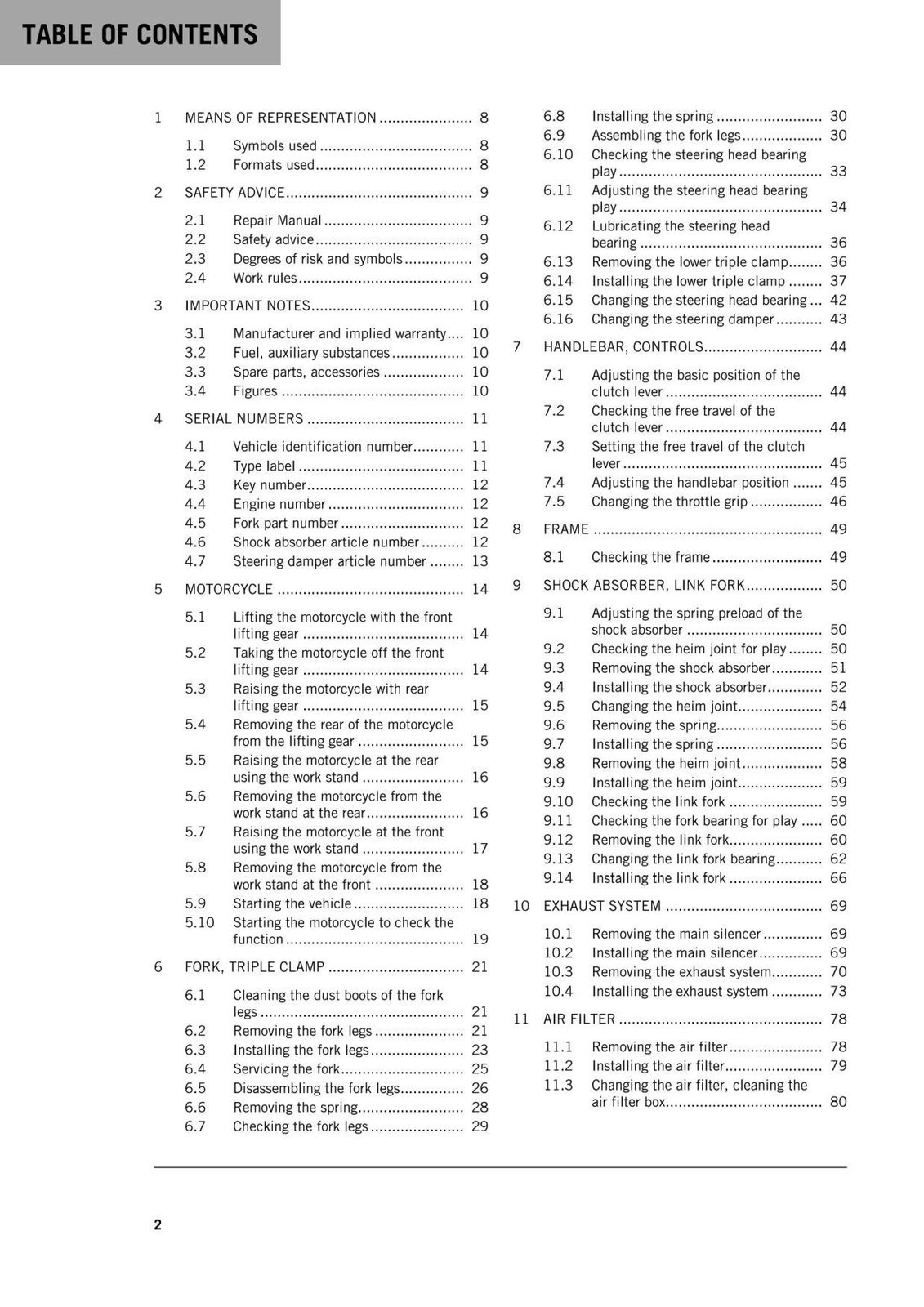 KTM 790 Adventure Repair Manual 2019 – STEEL LOOP FASTENED – PROTECTIVE COVERS