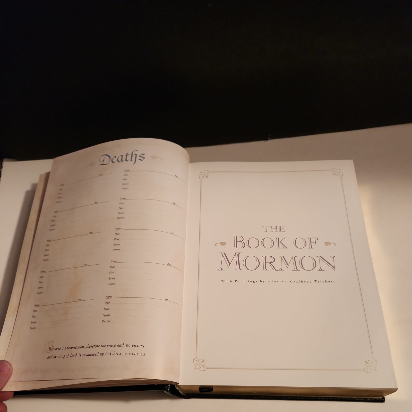 The Book Of Mormon Heirloom Edition Simulated Leather Black Minerva Teichert