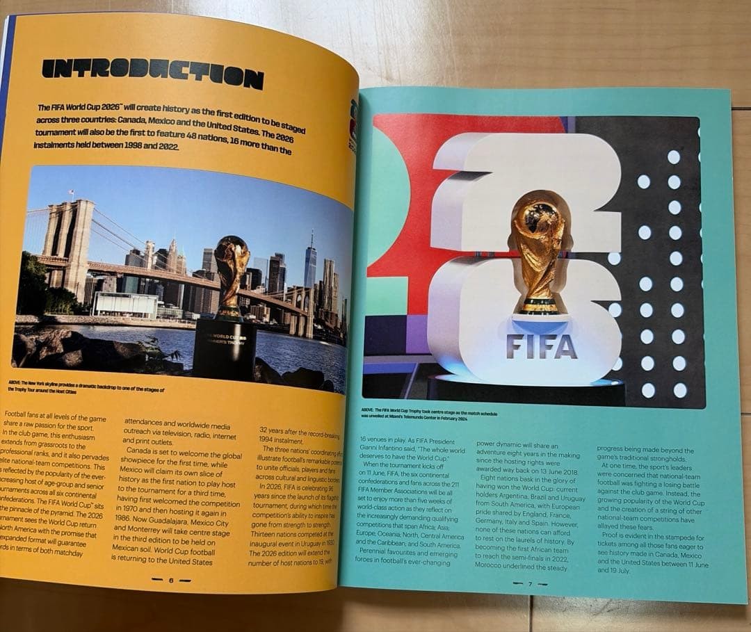 FIFA World Cup 2026 Official Guide Book US Edition 24cm x 18cm 128P New