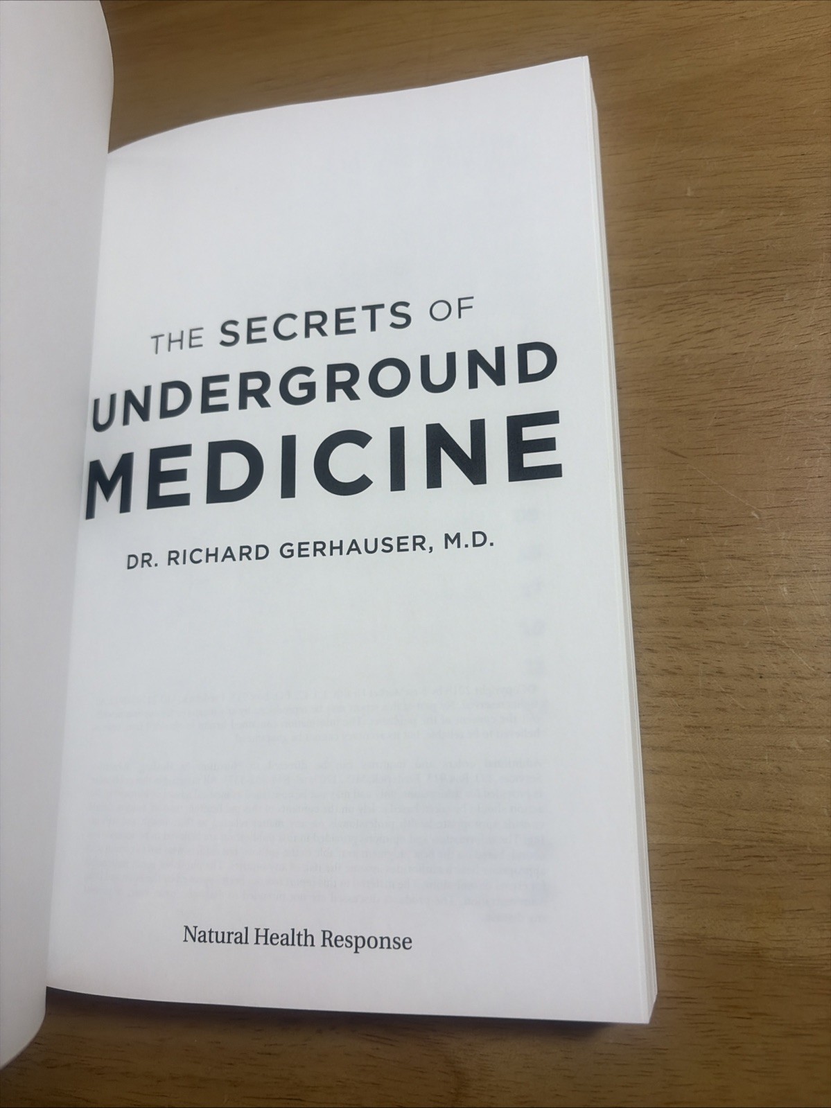 The Secrets of Underground Medicine Richard Gerhauser Natural Health 2017 ~ NEW