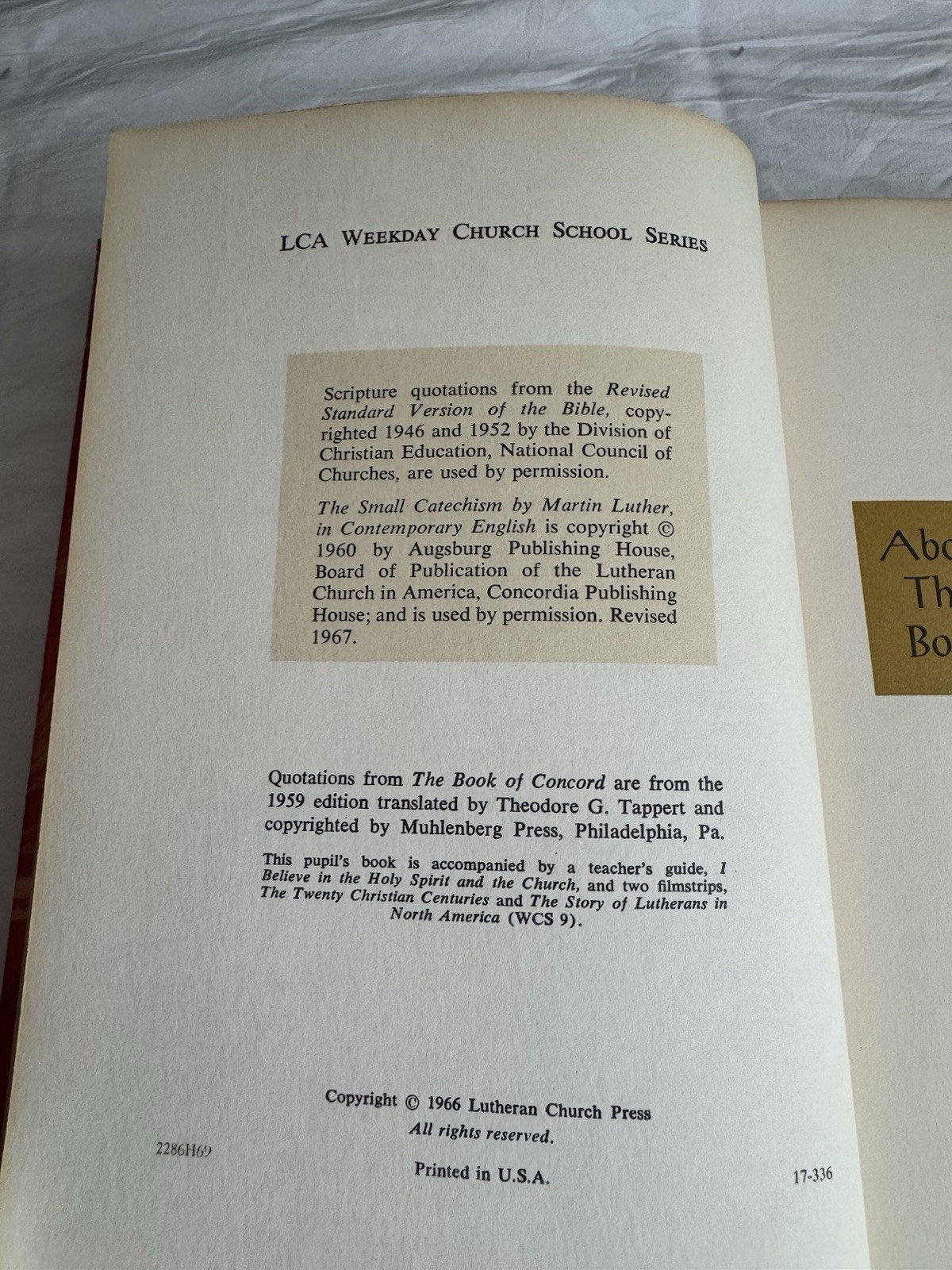 I Believe In The Holy Spirit and The Church Hardcover Book Robert W Stackel 1966