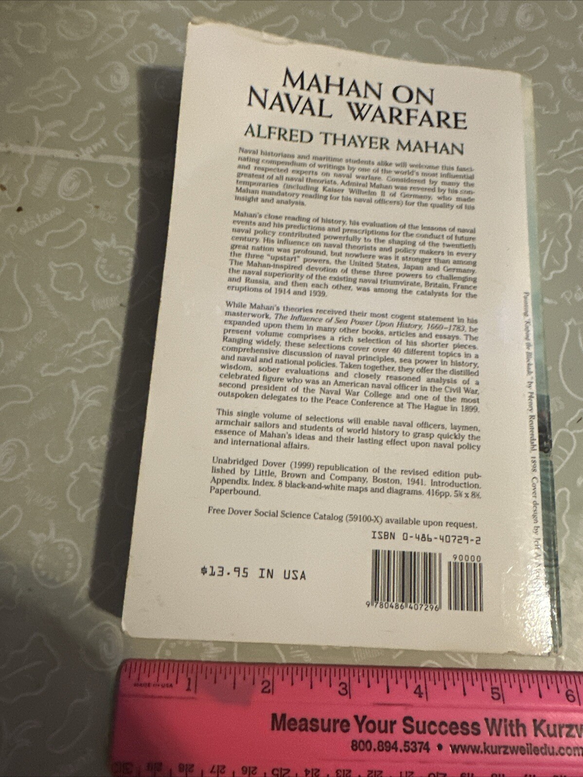 Mahan on Naval Warfare, by Alfred Thayer Mahan; Dover Maritime, 1999 Paperback