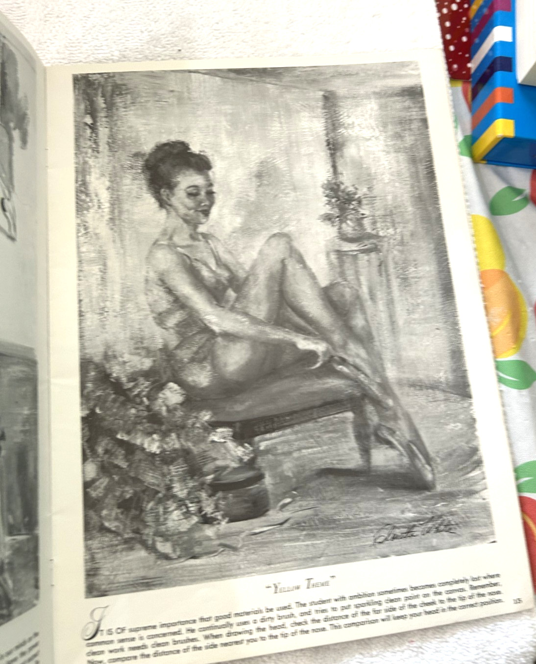 2 Vtg Walter T Foster Art Book CLARETTA WHITE Dancers in Action Paints Still Lif