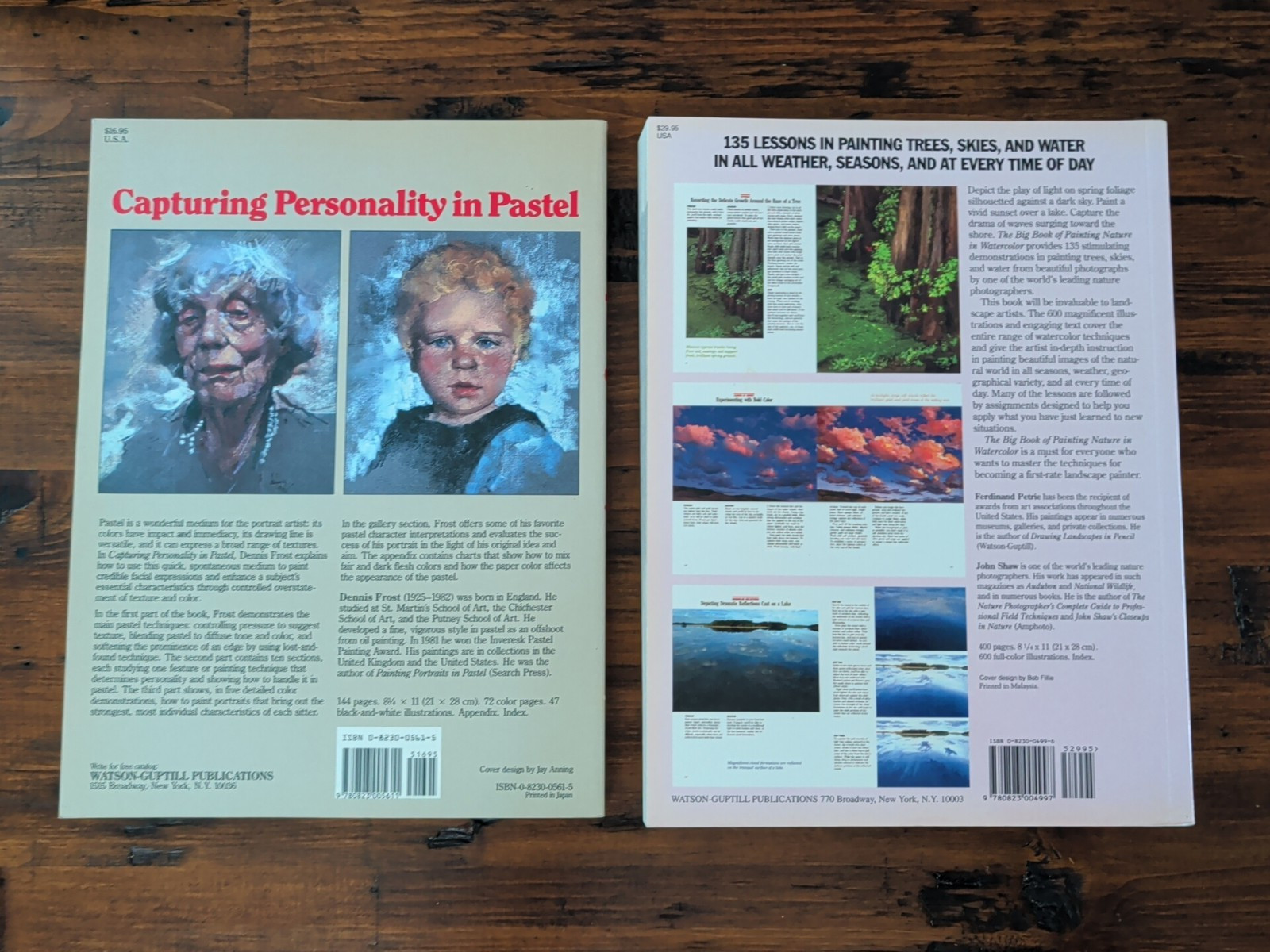 Lot of Two Art Instruction Paperback Books Pastels and Watercolors