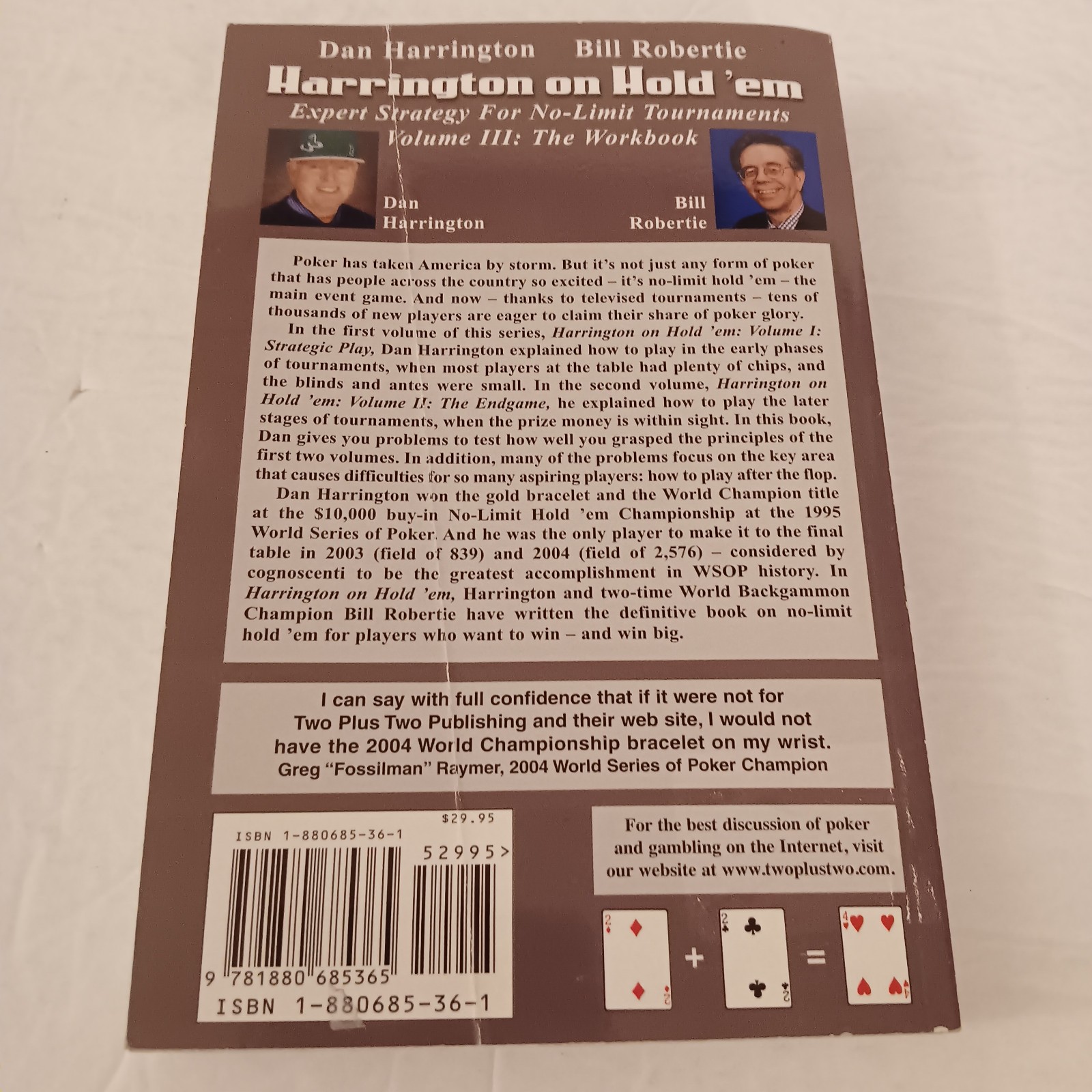 Harrington on Hold ‘Em: The Workbook : Expert Strategy for No-Limit Tournaments