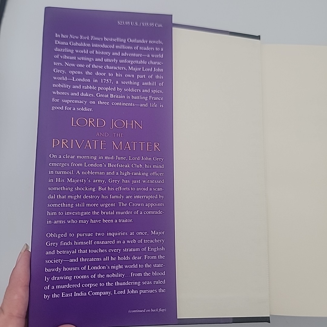 Set of 3 Lord John Novels by Diana Gabaldon: Brother Of The Blade, Private Mat..