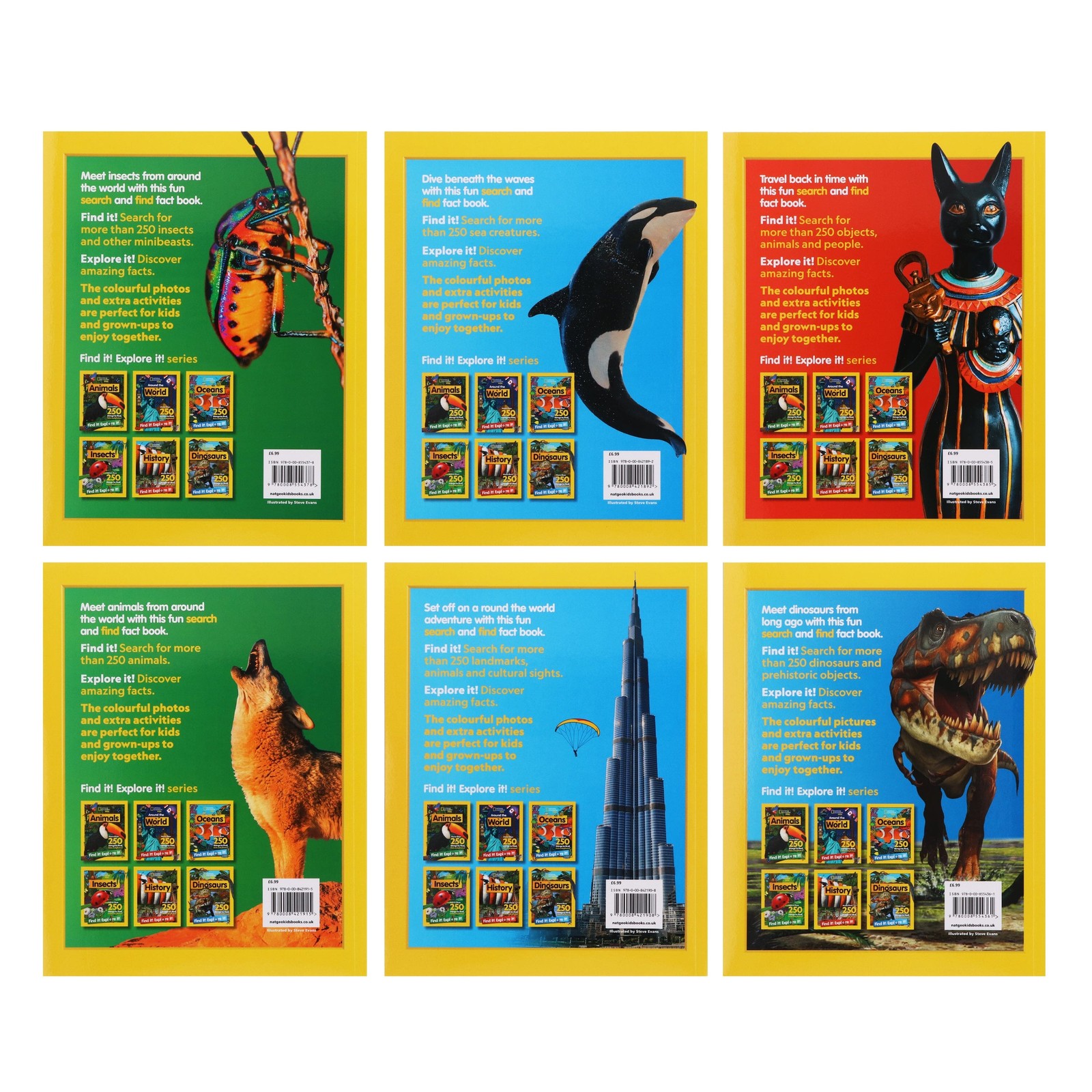 Find it! Explore it! By National Geographic Kids 6 Books Set – Ages 5-7 – PB