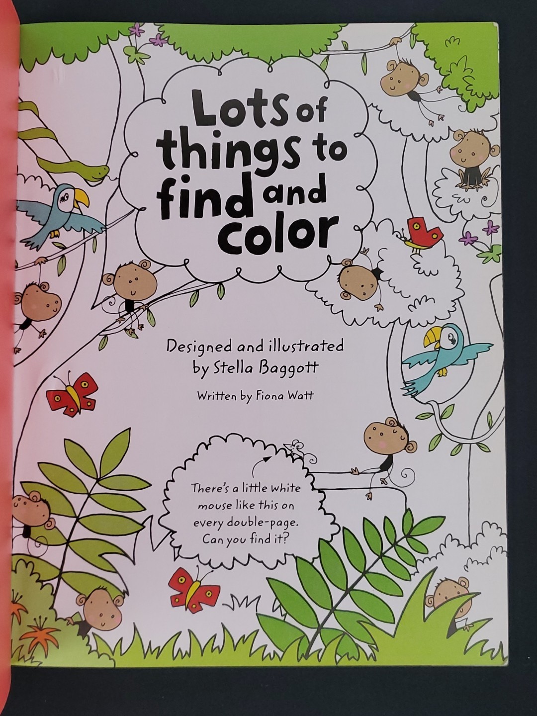 Lots of Things to Find and Color Fiona Watt Trade Paperback Usborne Activities