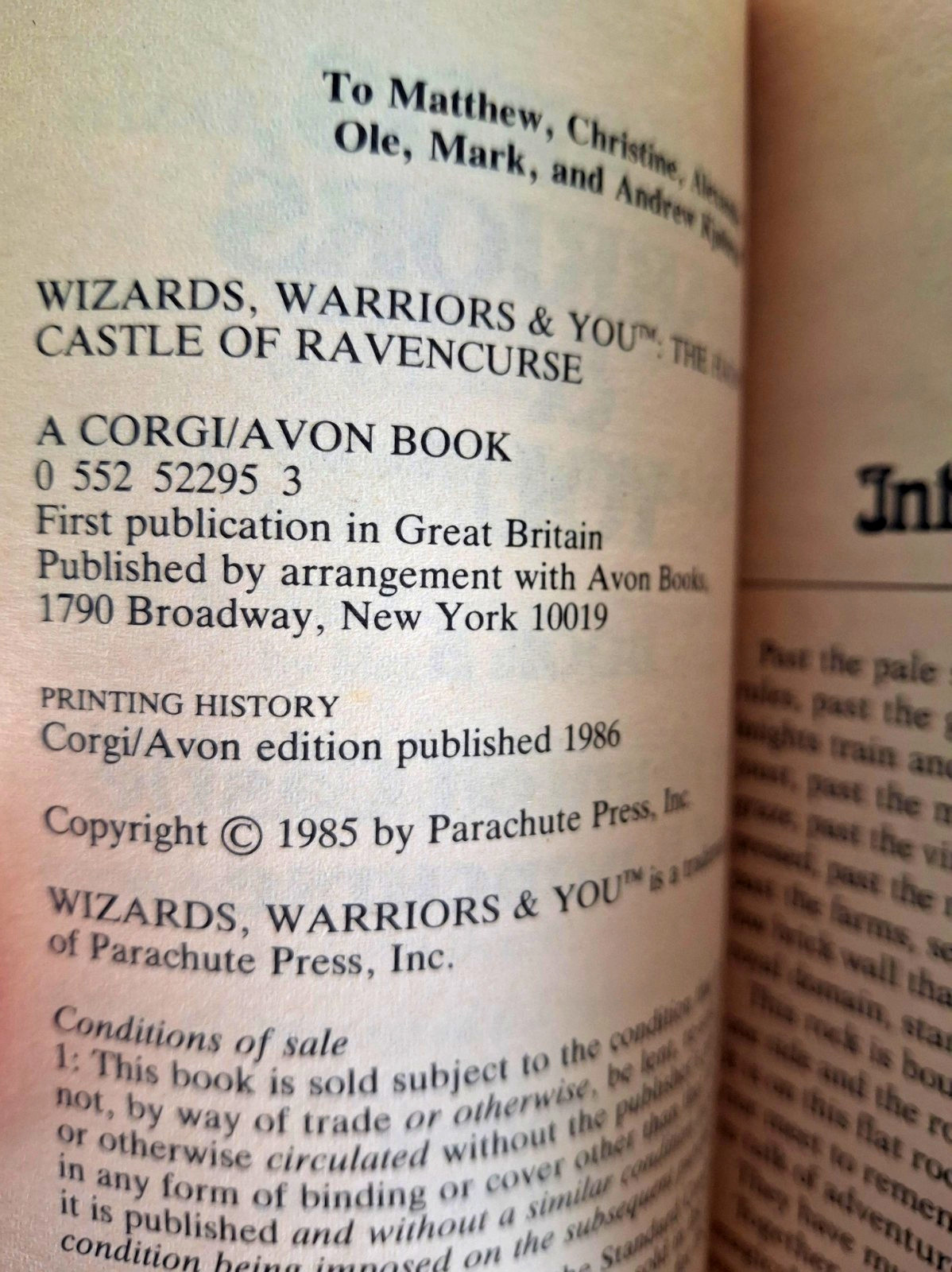 Wizards Warriors and You #5: The Haunted Castle of Ravencurse RPG UK Import CYOA