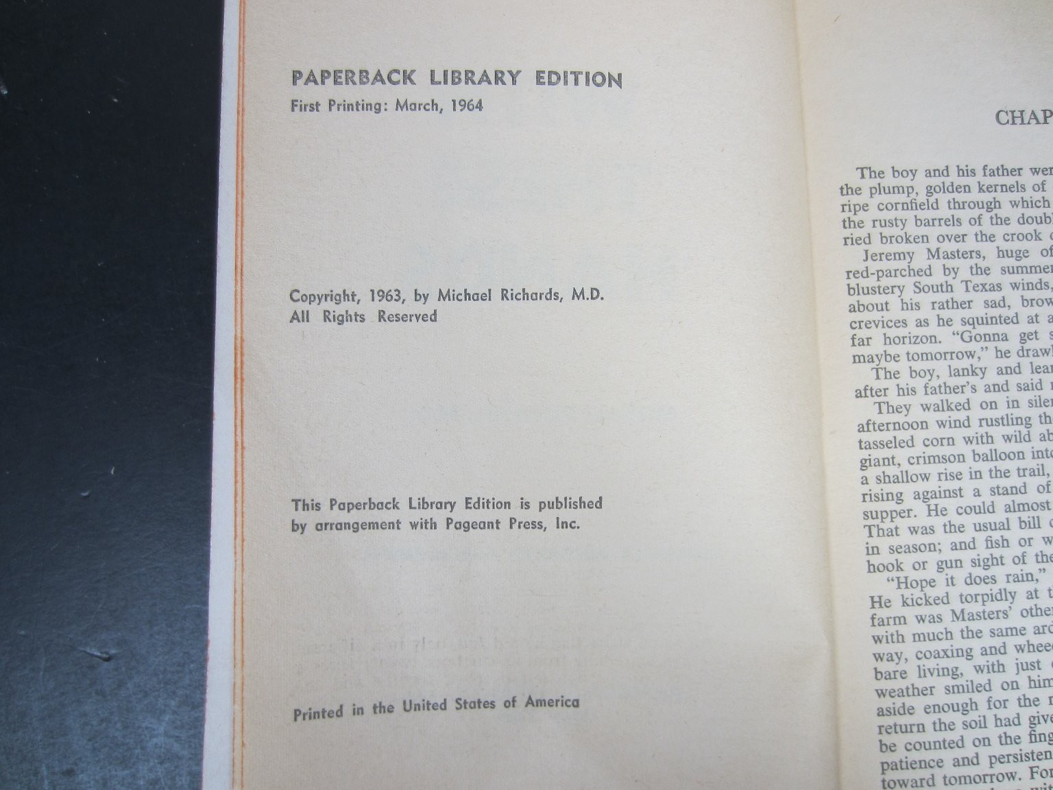 With These Hands Michael Richards 1964 First Printing Abridged Medical Novel PB