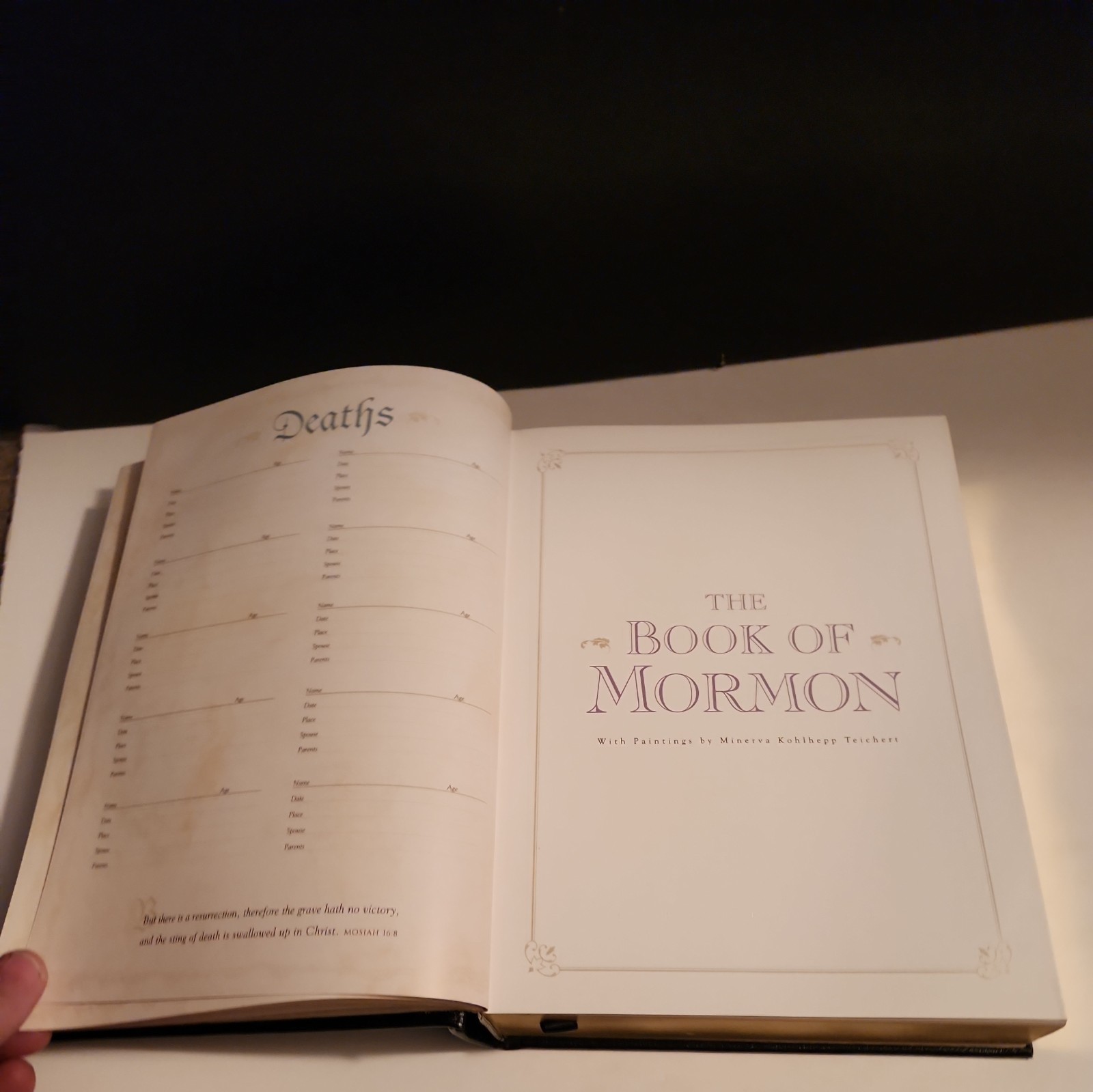 The Book Of Mormon Heirloom Edition Simulated Leather Black Minerva Teichert