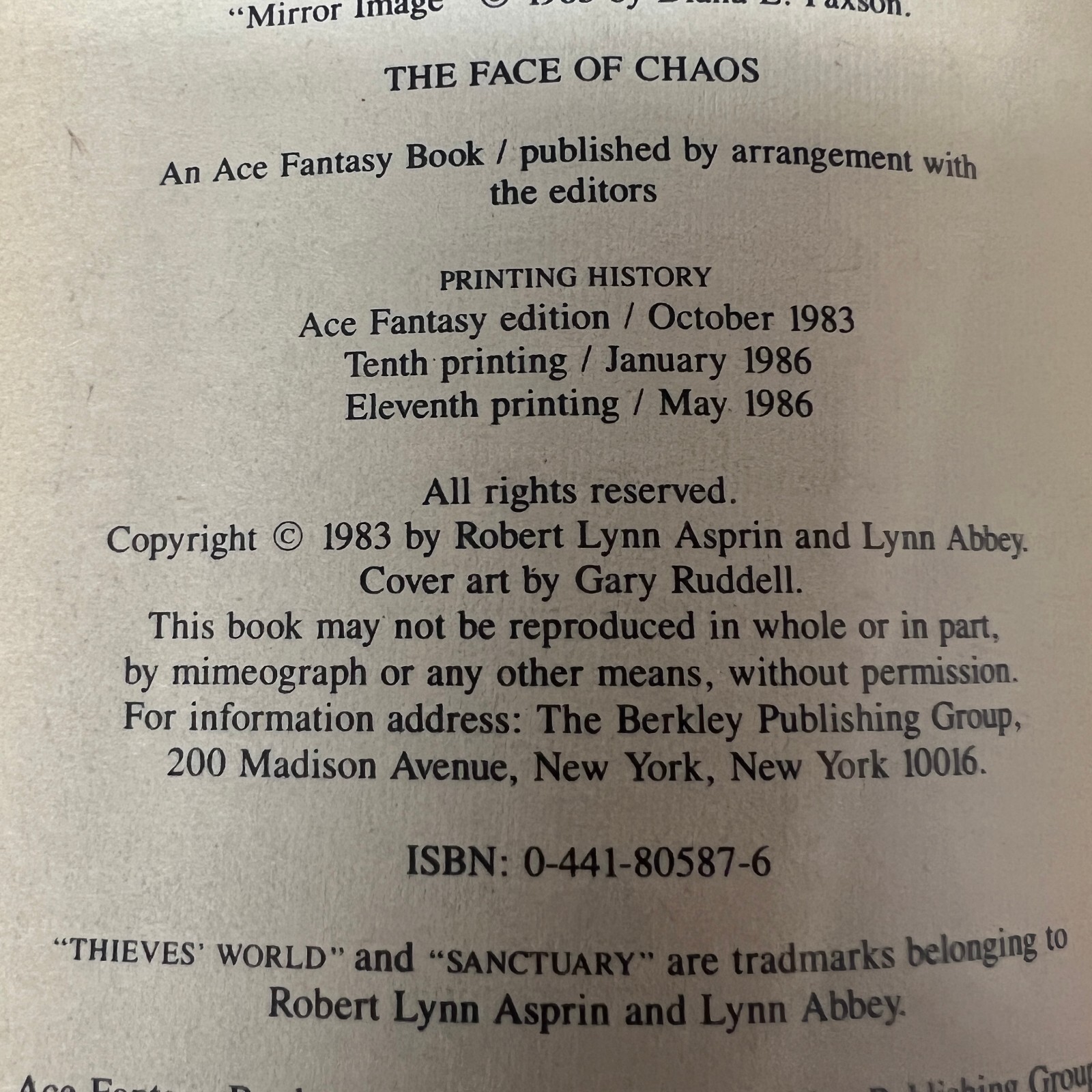The Face Of Chaos Fantasy Paperback Book by Robert Lynn Asprin Ace Books 1986