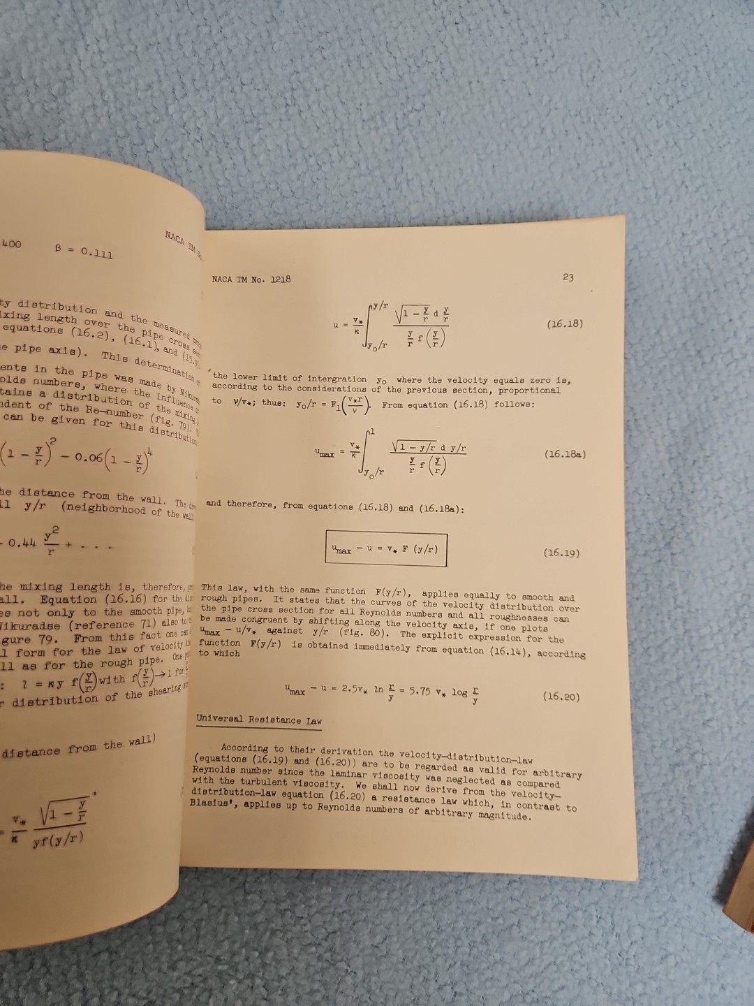 1949 NATIONAL ADVISORY COMMITTEE FOR AERONAUTICS TECHNICAL MEMORANDUM 1217 1218