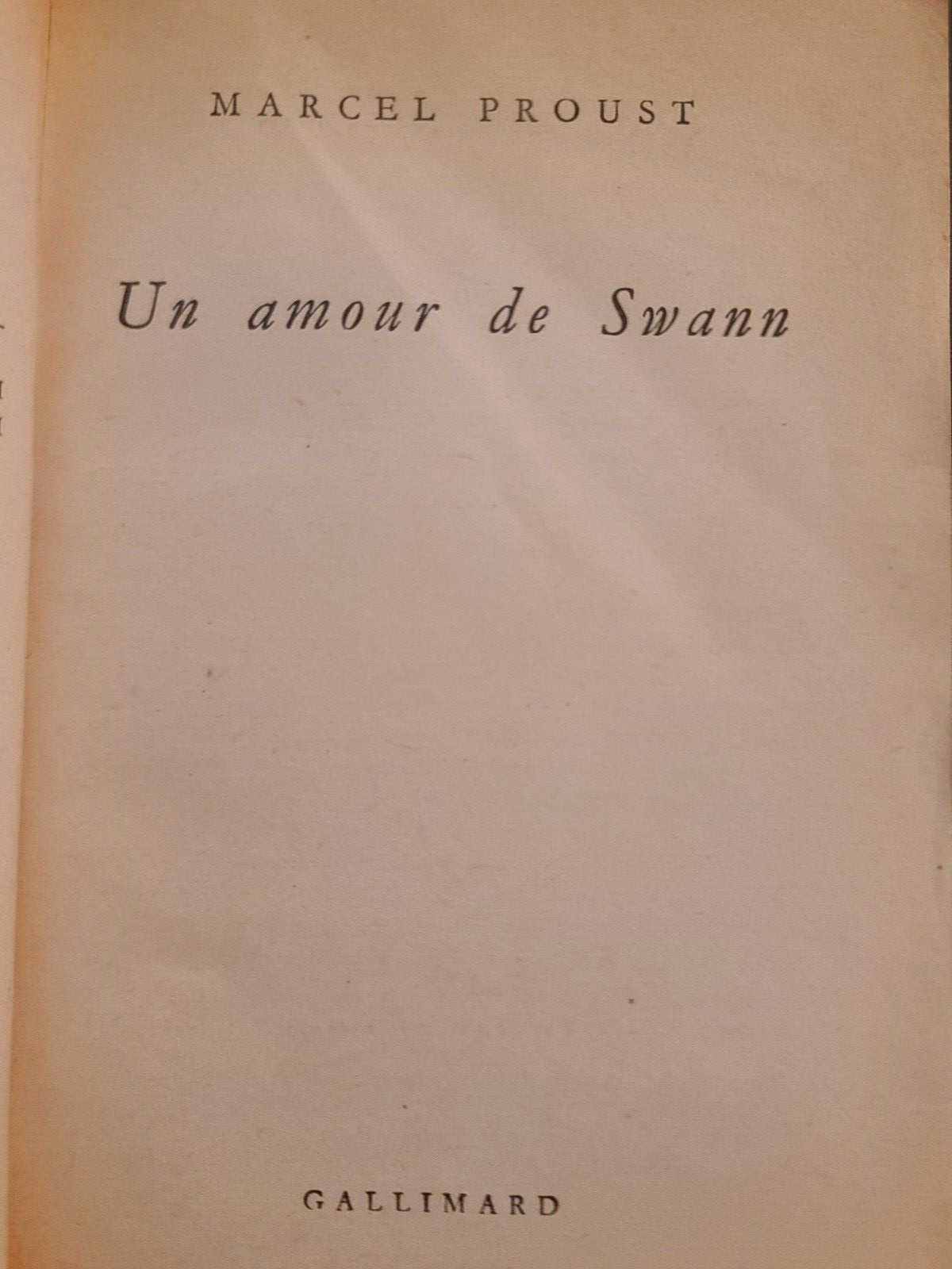 Marcel Proust Un amour de Swann le livre de poche No. 79 PB