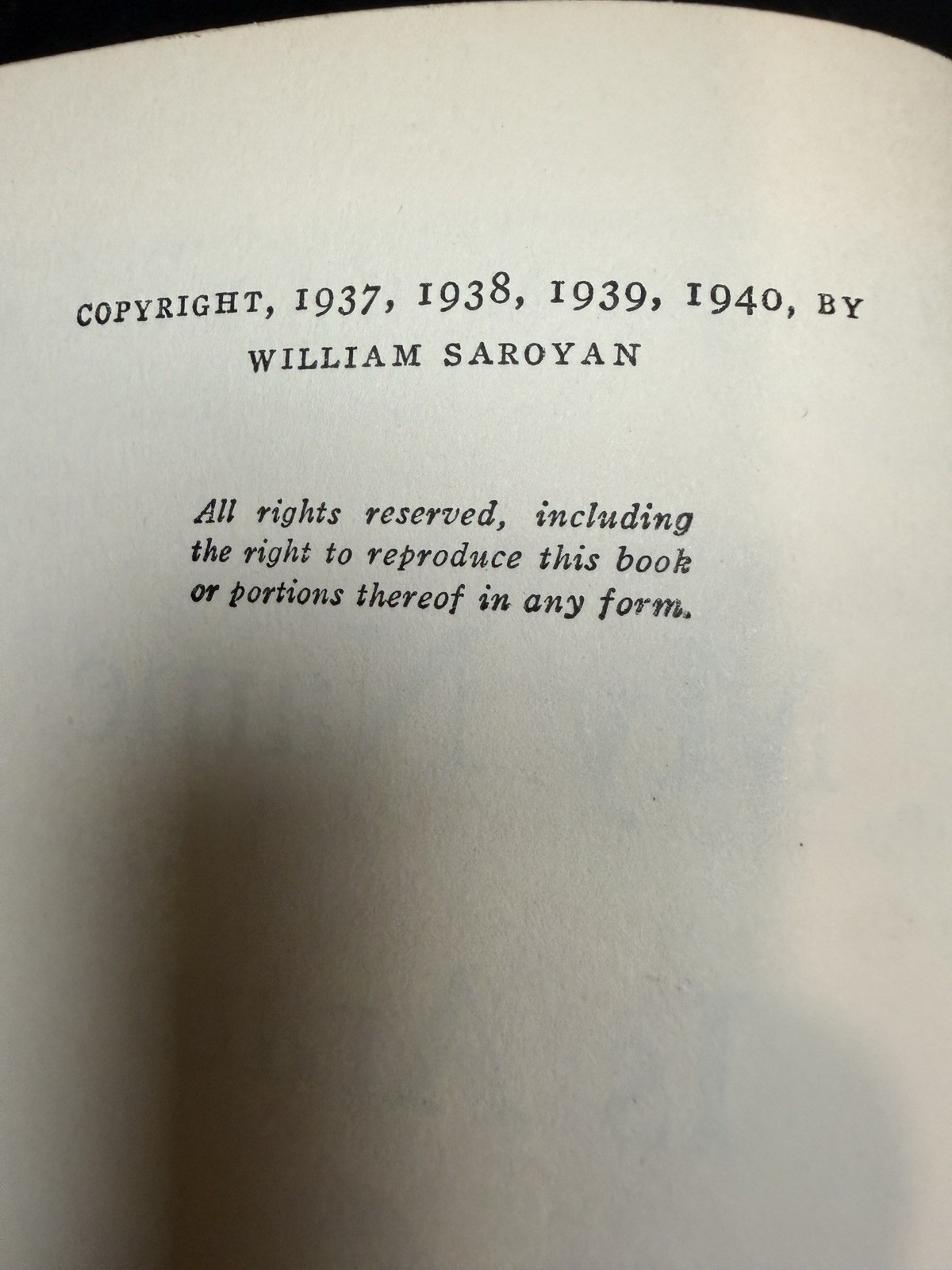 My Name is Aram William Saroyan Harcourt, Brace and Company 1940