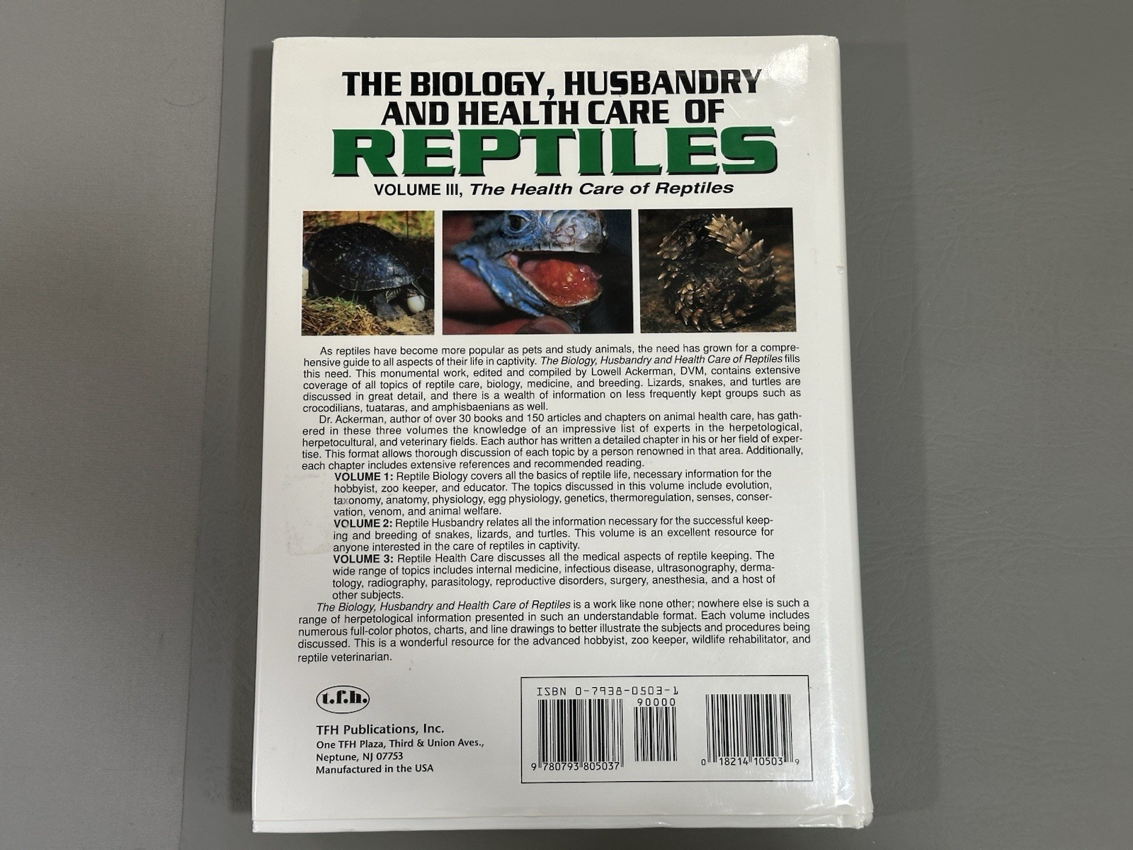 Health Care of Reptiles Vol. 3 (Biology, Husbandry and Health Care Hard Cover