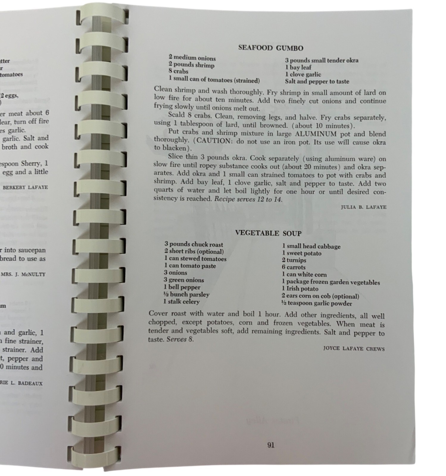 Recipes And Reminiscences Of New Orleans Cookbook Spiral Bound 1971 Southern