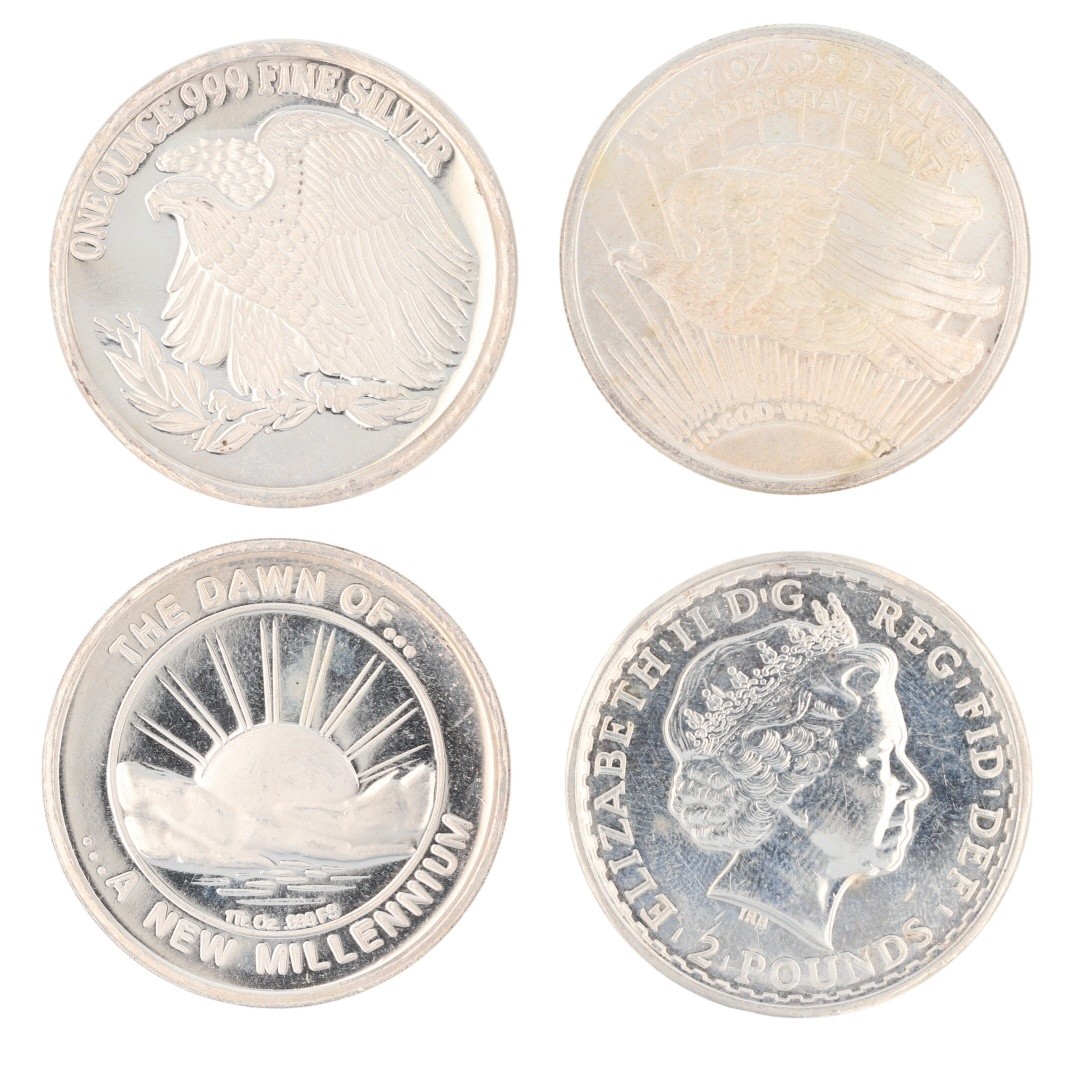 Assorted 1 oz .999 Fine Silver Rounds / Bar Variety Collection Set of 34
