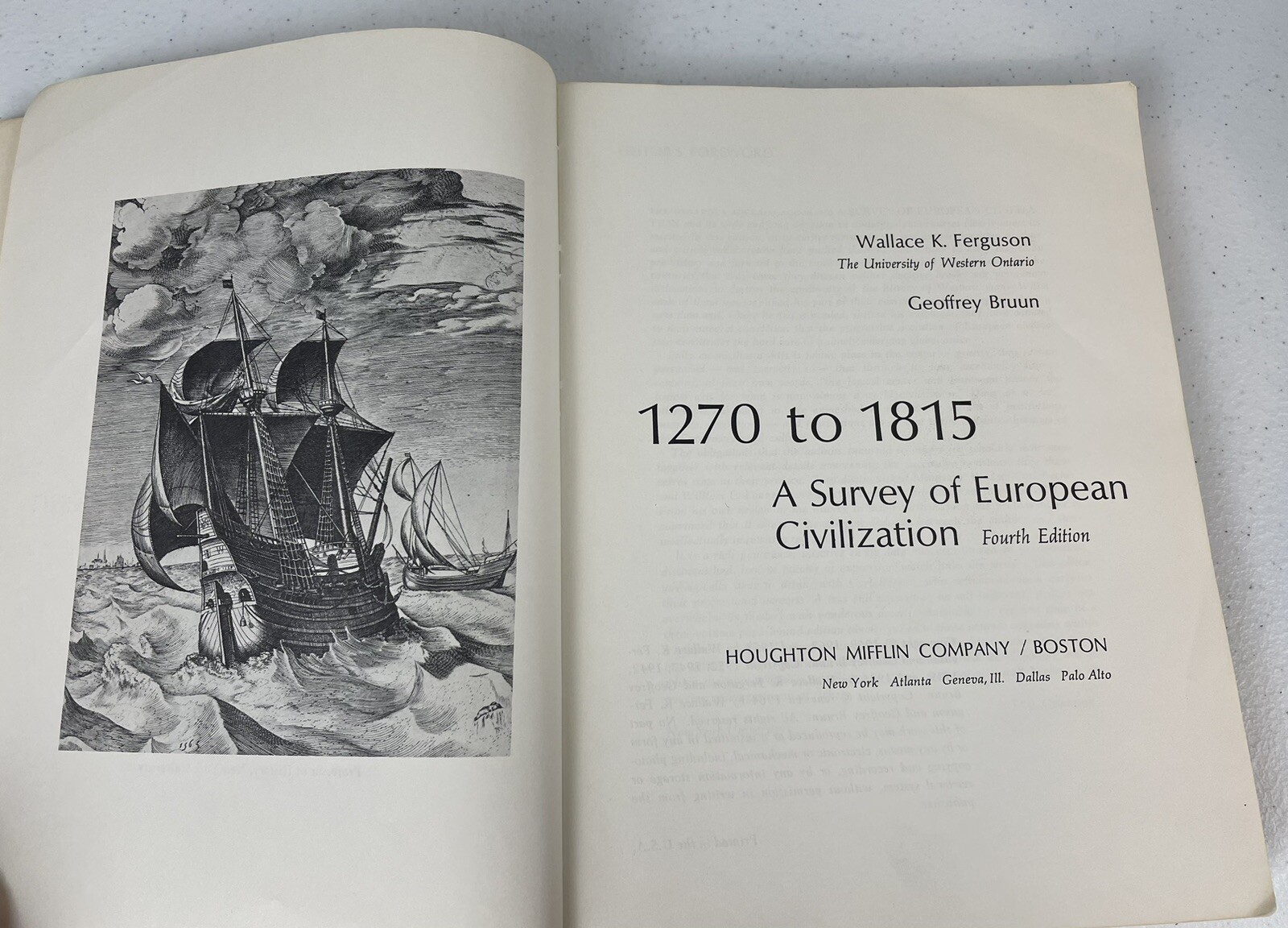 1270 To 1815 A Survey Of European Civilization 4th Edition Paperbound 1969 VTG