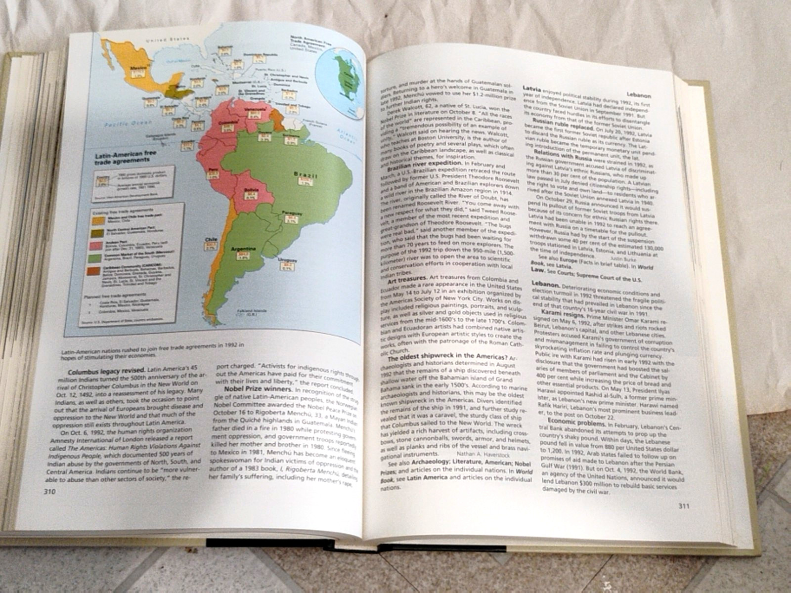 Vintage Almanac Encyclopedia The World Book Year Review of Events Dictionary