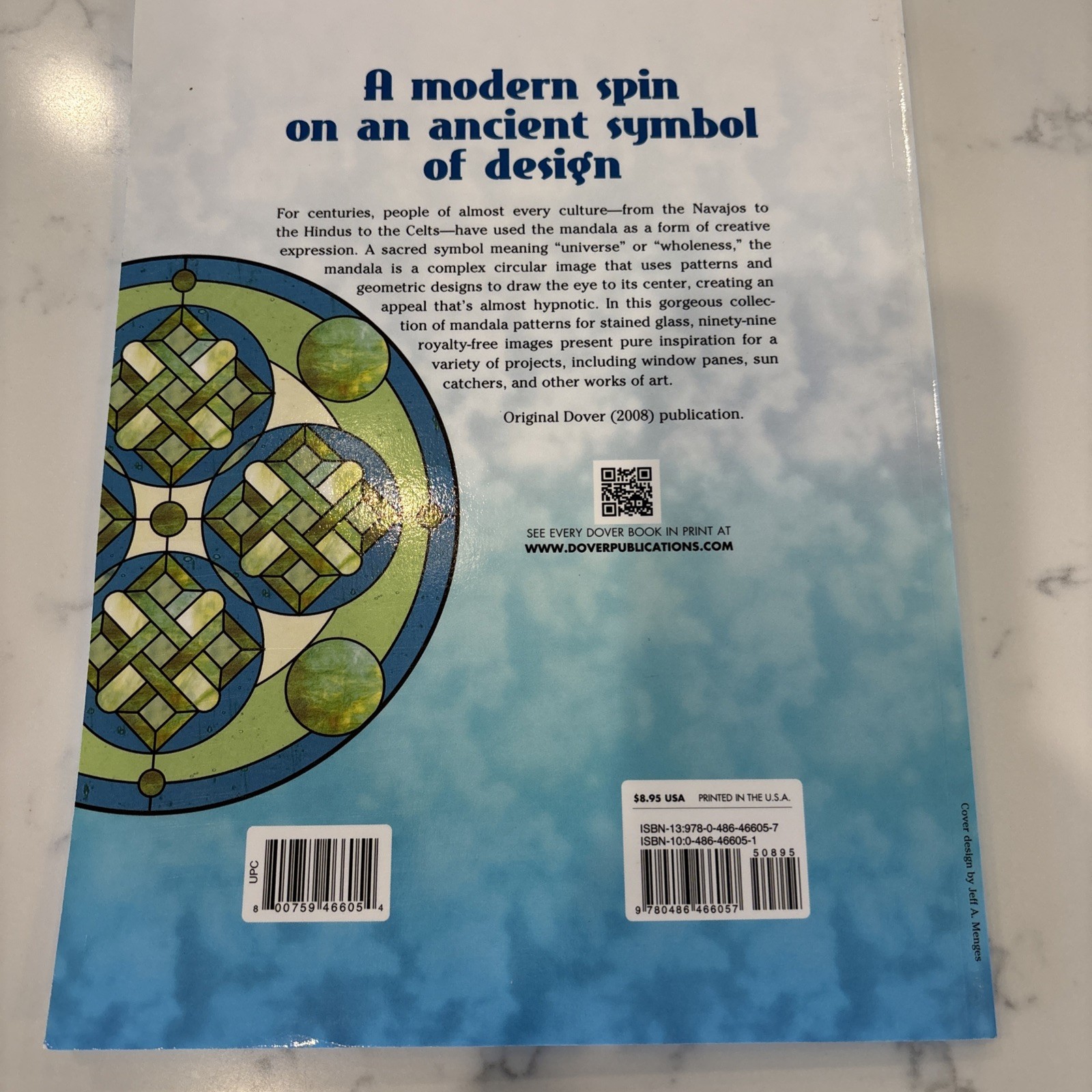 Adult Coloring Book Mandala Stained Glass Patterns 2008 New Blank 60 Pages