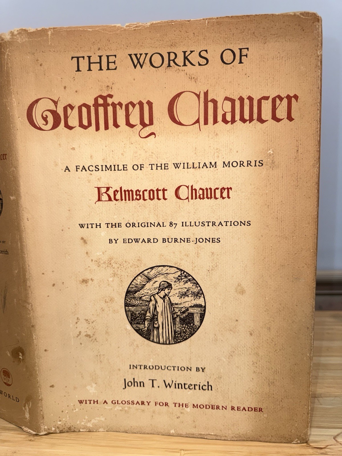 1958 Works of Geoffrey Chaucer Kelmscott Chaucer Facsimile William Morris Burn