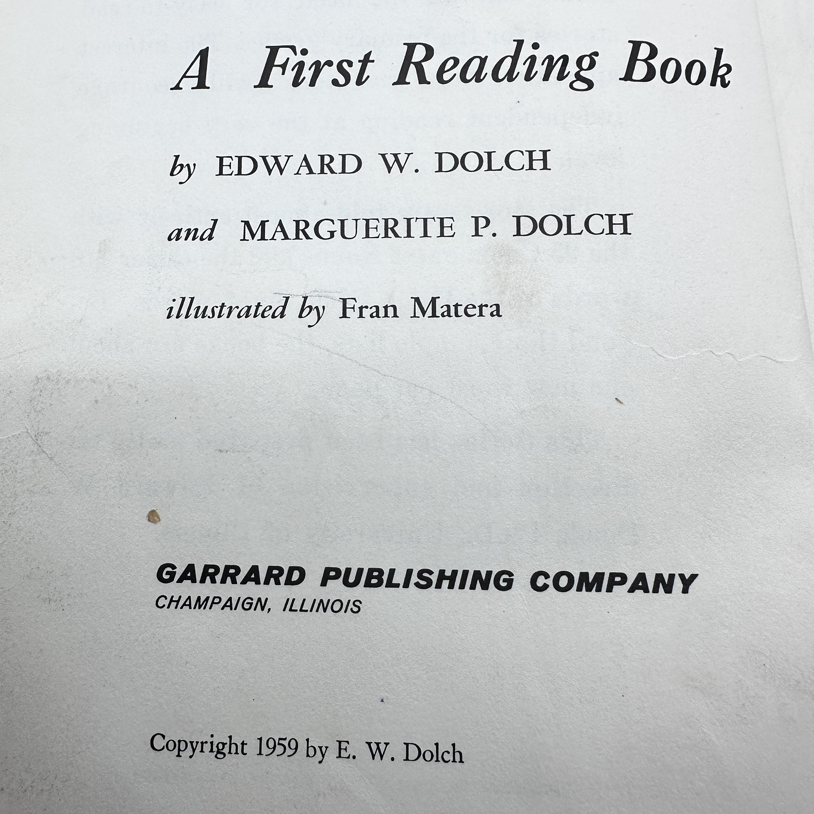 LOT OF 6 Dolch First Reading Books Garrard Publishing Company