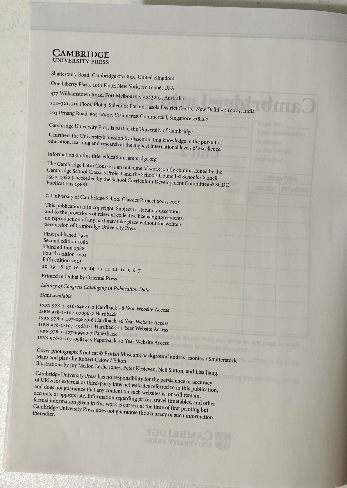 North American Cambridge Latin Course Unit 2 Student’s Book – Hardcover – GOOD