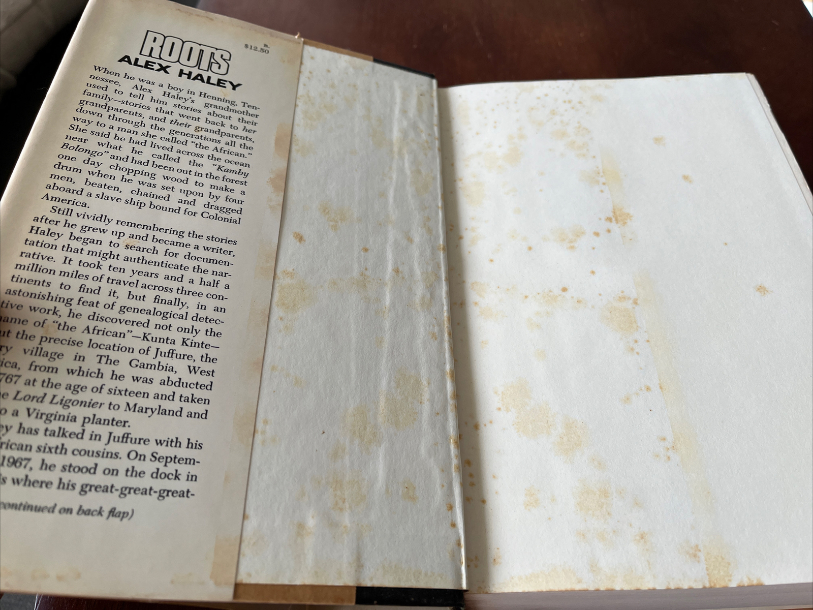ROOTS by Alex Haley First Edition 1976 Doubleday Hardcover with Dust Jacket