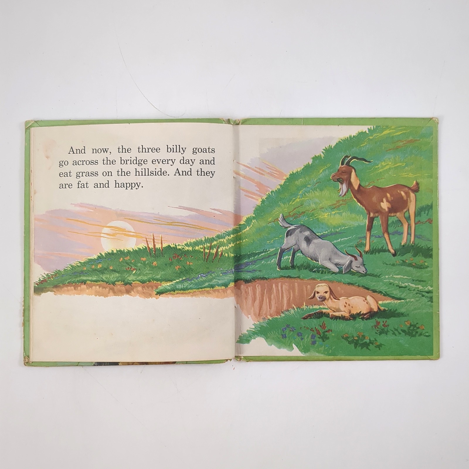 Three Billy Goats Gruff Troll Bridge Tell A Tale Picture Book Lee Ames 1954