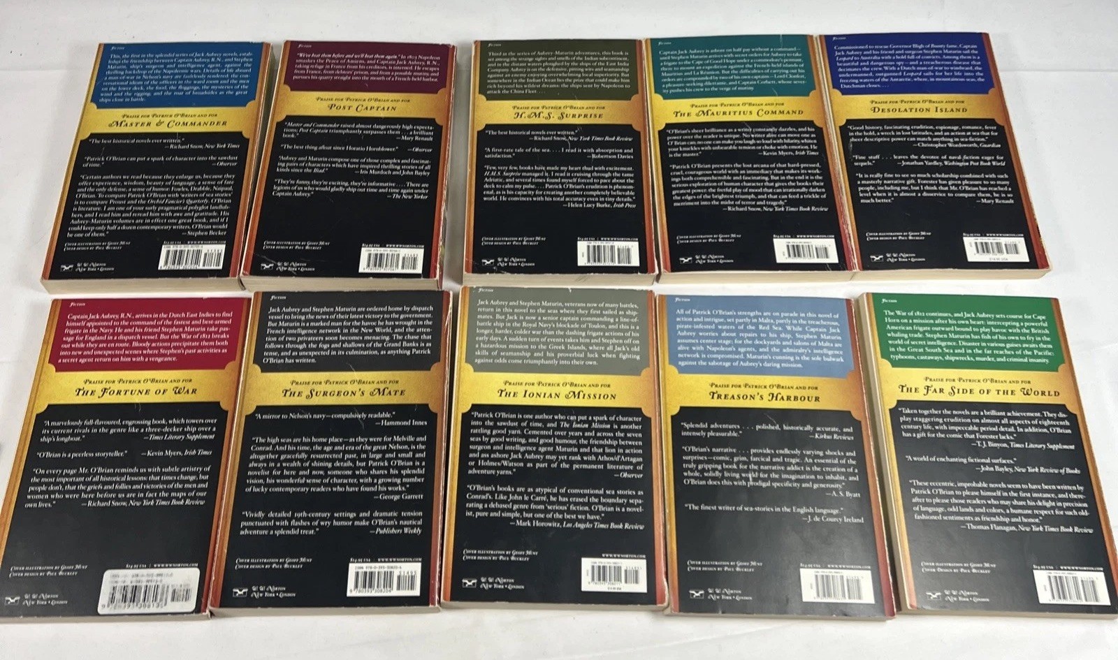Complete Set Series Lot of 21 Aubrey & Maturin Master Commander Patrick O’Brian