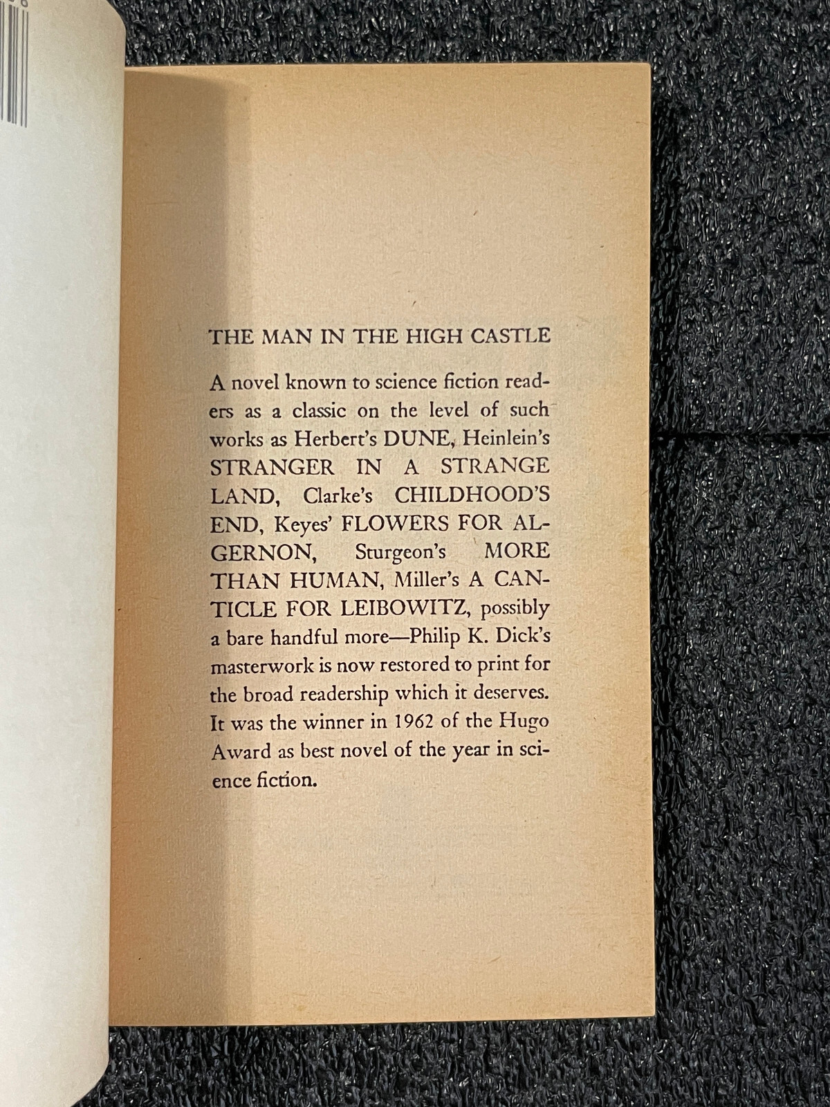 VINTAGE PB Sci-Fi PHILIP K DICK Man In the High Castle 1974 dystopian society
