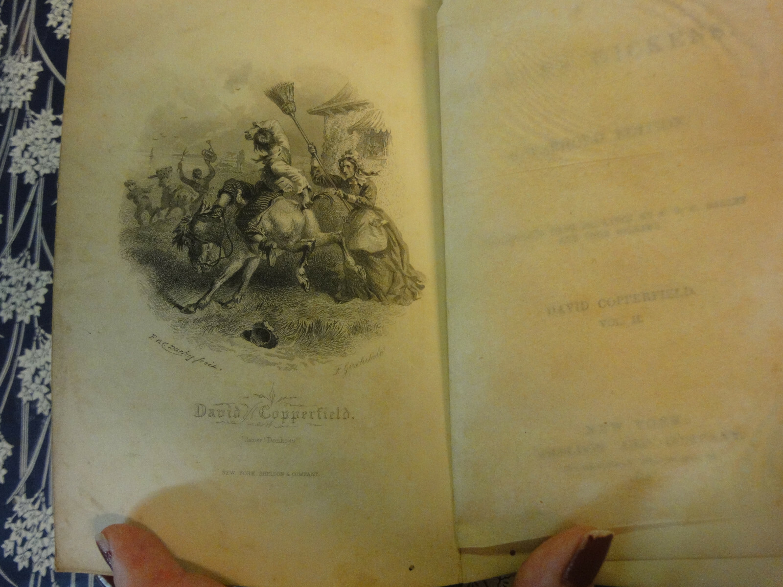 Works of Charles dickens household ed vol II david Copperfield vintage book 1863