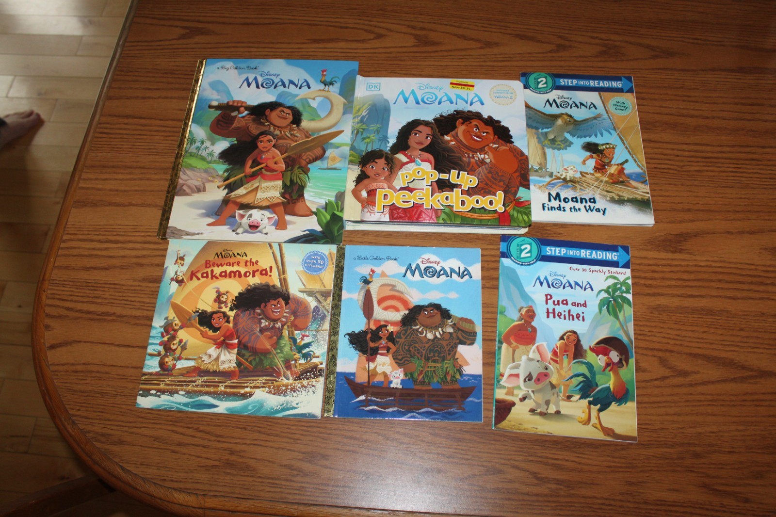 6 Disney Moana Readers Lot Picture Books Pua Kakamora