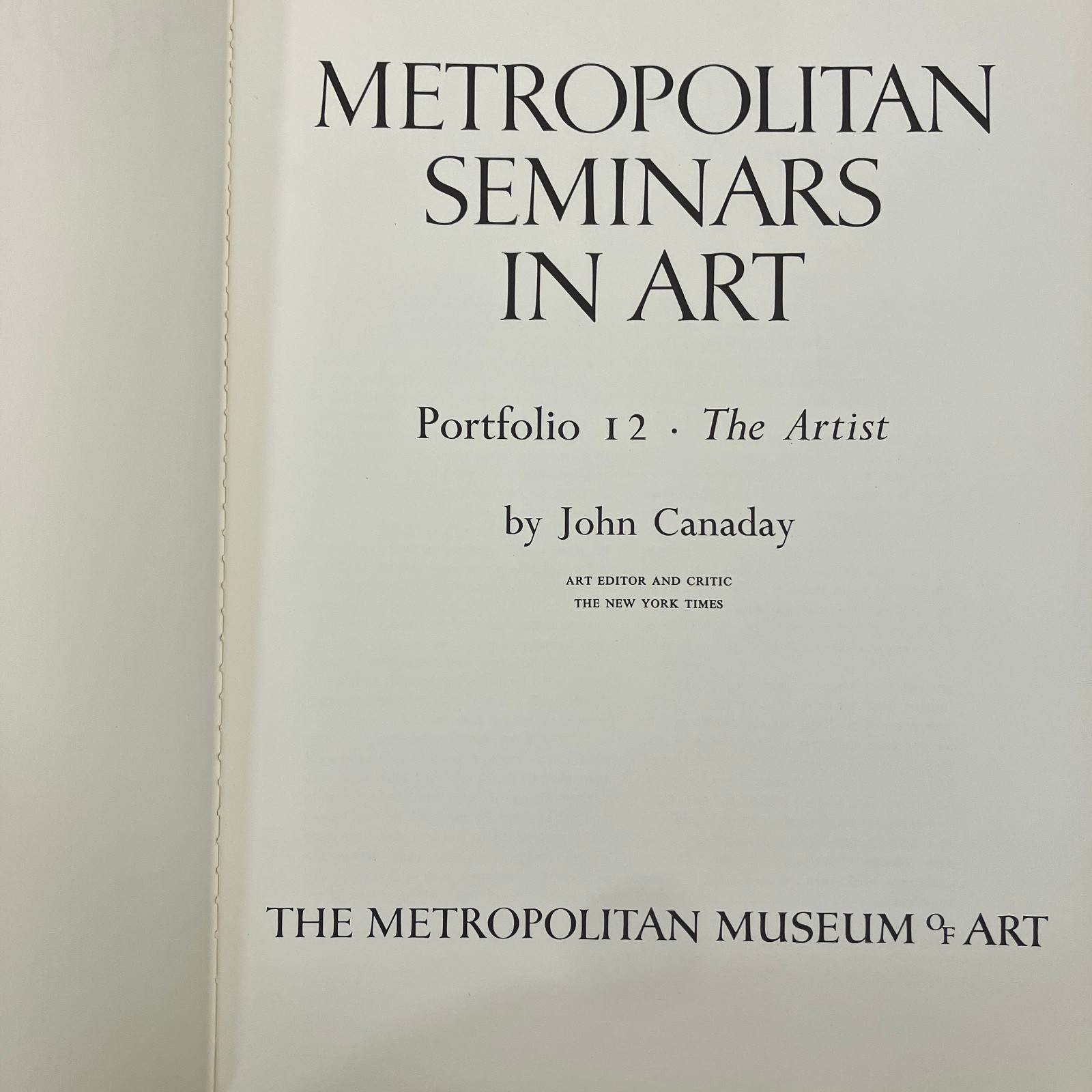 12 Vintage Metropolitan Seminars in Art Hardcover Portfolio Set MMA John Canaday