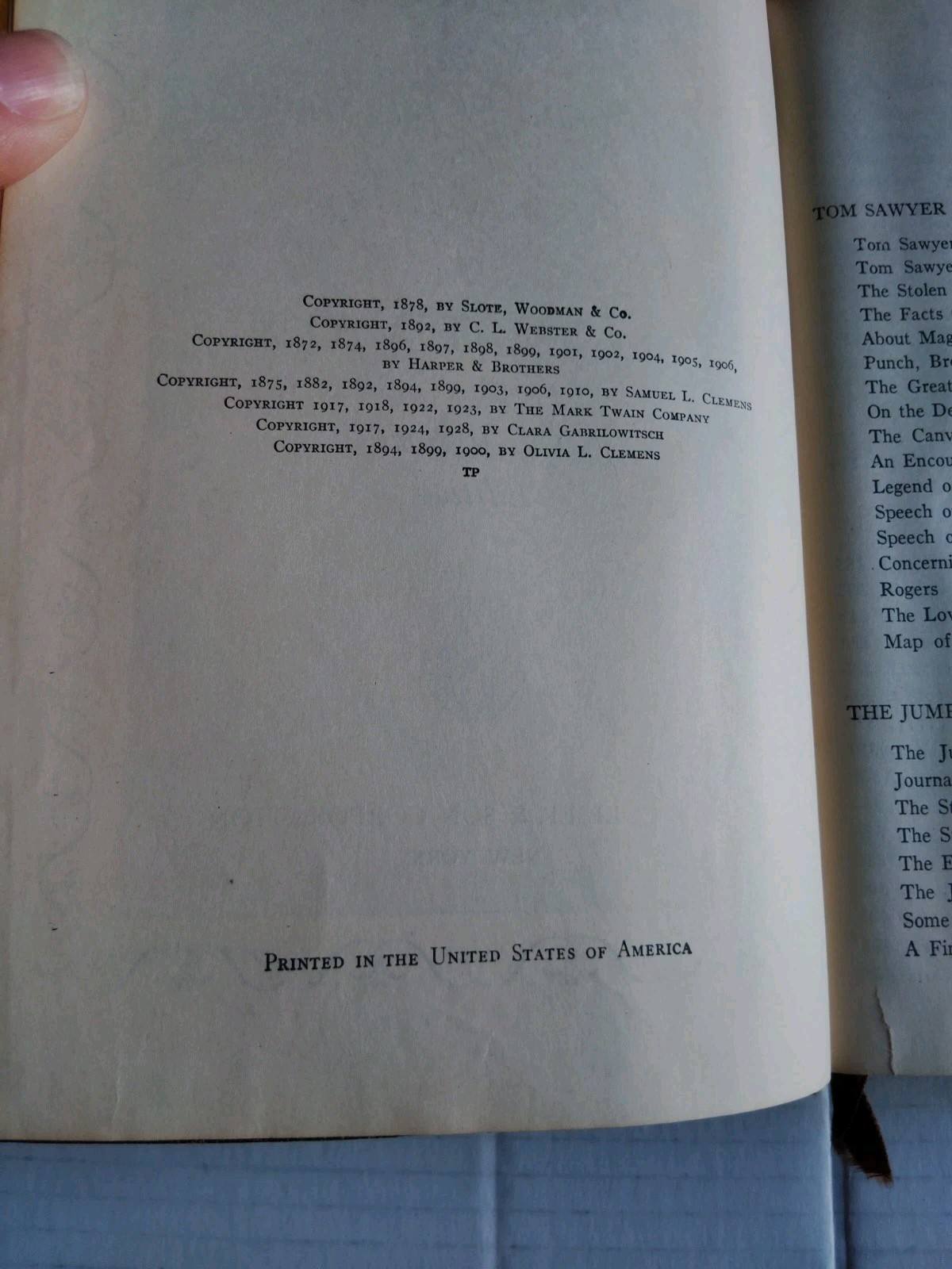 Complete Short Stories & Famous Essays Of Mark Twain Decorative Antique Book