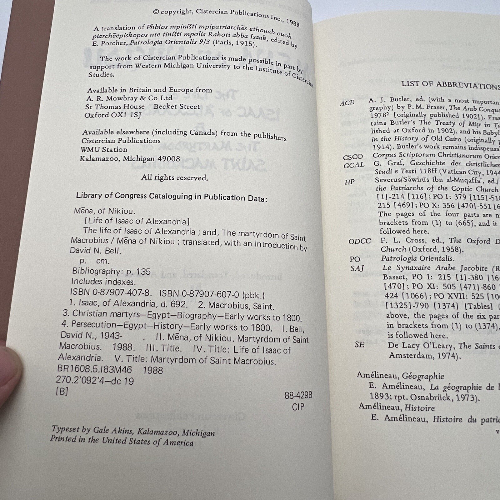 The Life of Isaac of Alexandria & the Martyrdom of Saint Macrobius: Volume 107