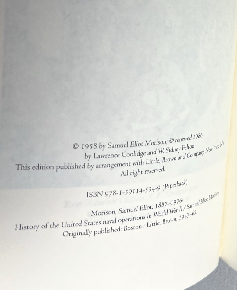 Leyte June 1944-January 1945 by Samuel Eliot Morison (1986, TPB, Naval Institute