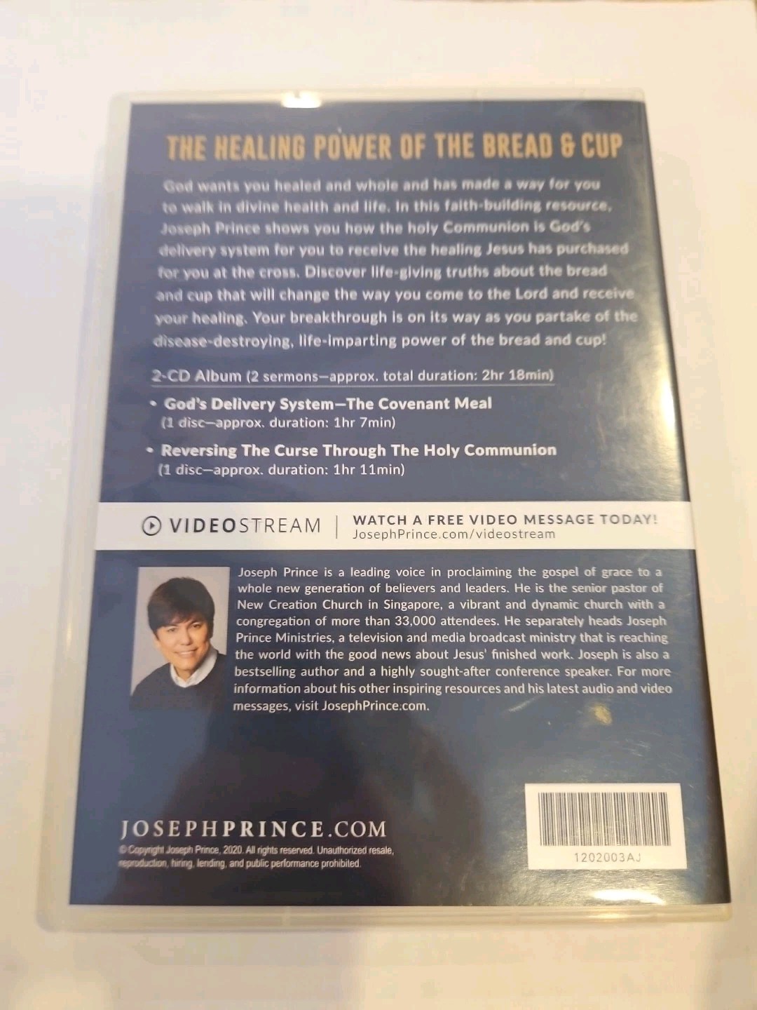 The Healing Power Of The Bread And Cup Joseph Prince 2 CD Set!