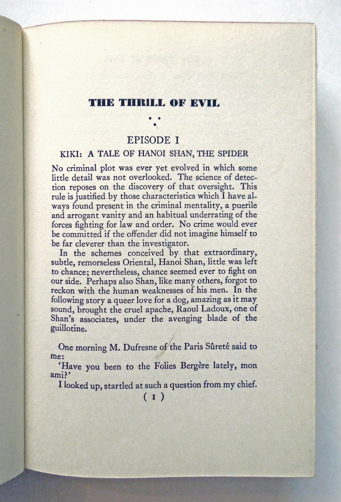 The Thrill of Evil – Harry Ashton-Wolfe, 1930 hc w/dj, Houghton Mifflin Company