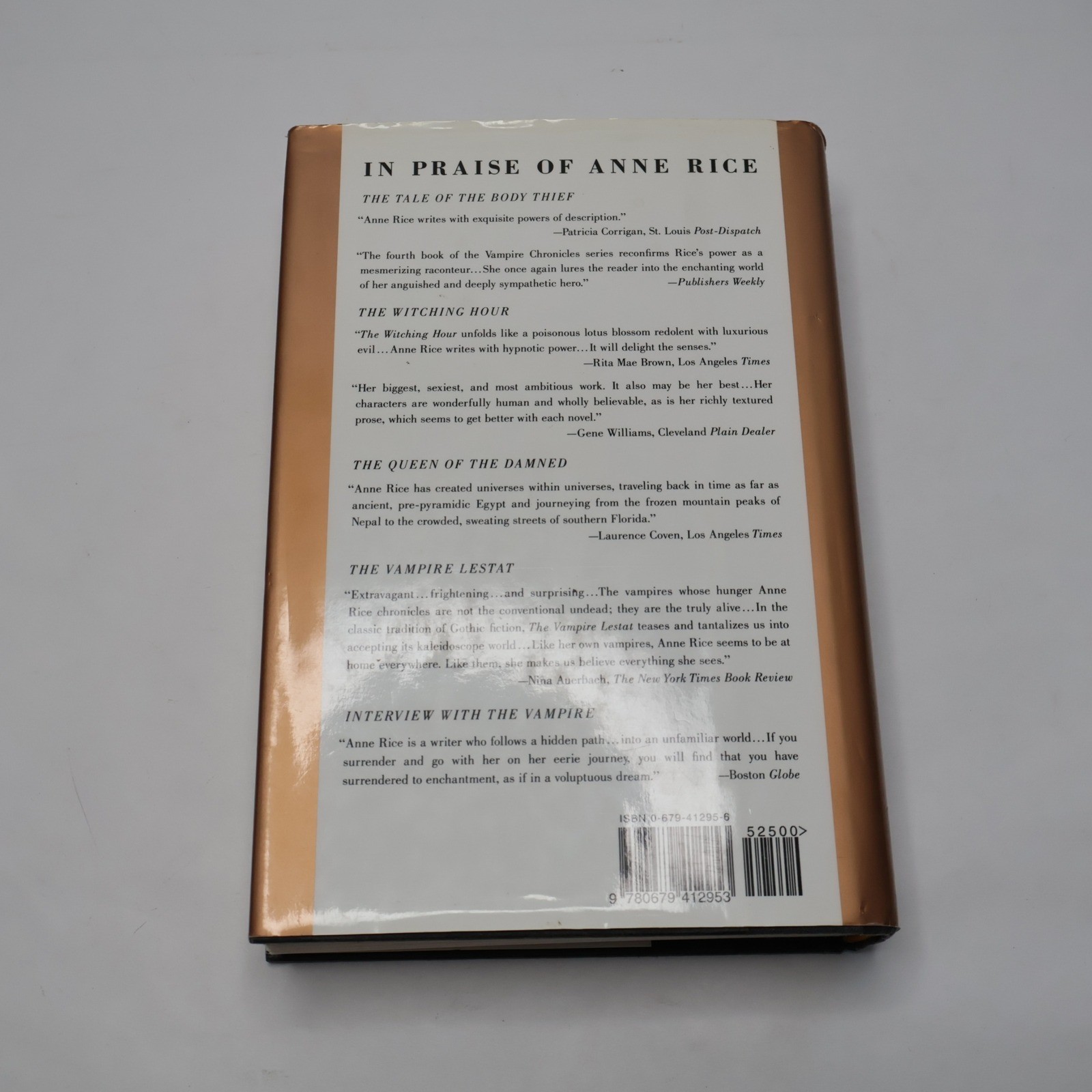 Anne Rice Lasher Book Adult OS Black Good 1st Edition Hardcover 1993 Novel