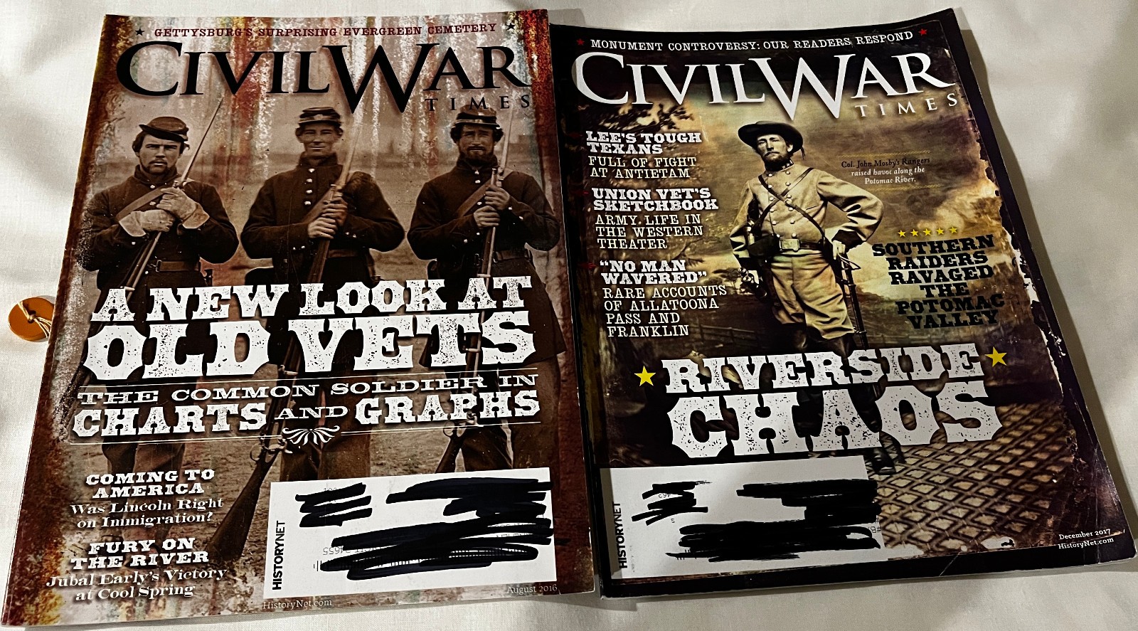 Civil War Times from 2006 to 2017 – 16 Issues – Pages are Clean and Complete