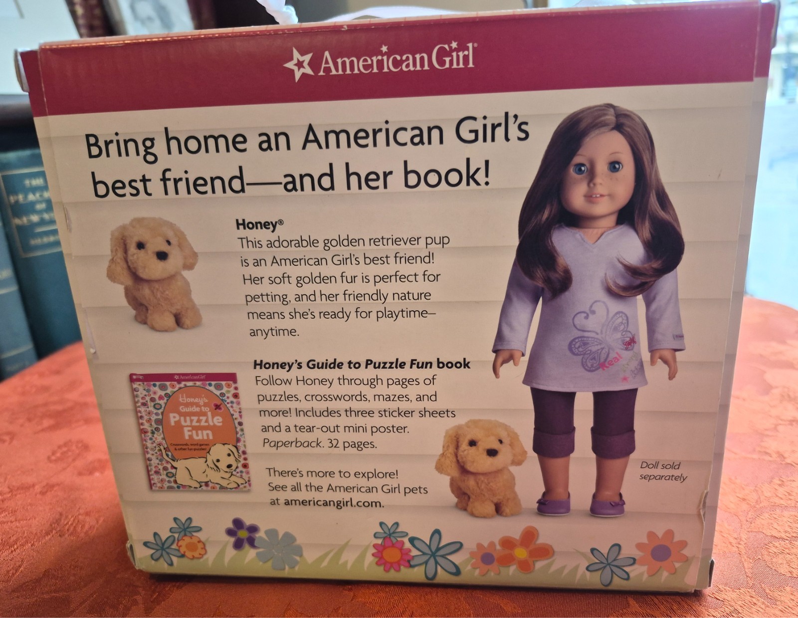 AMERICAN GIRL Honey Book & Pet Pack (book, plush dog) Retired Collectible Toy