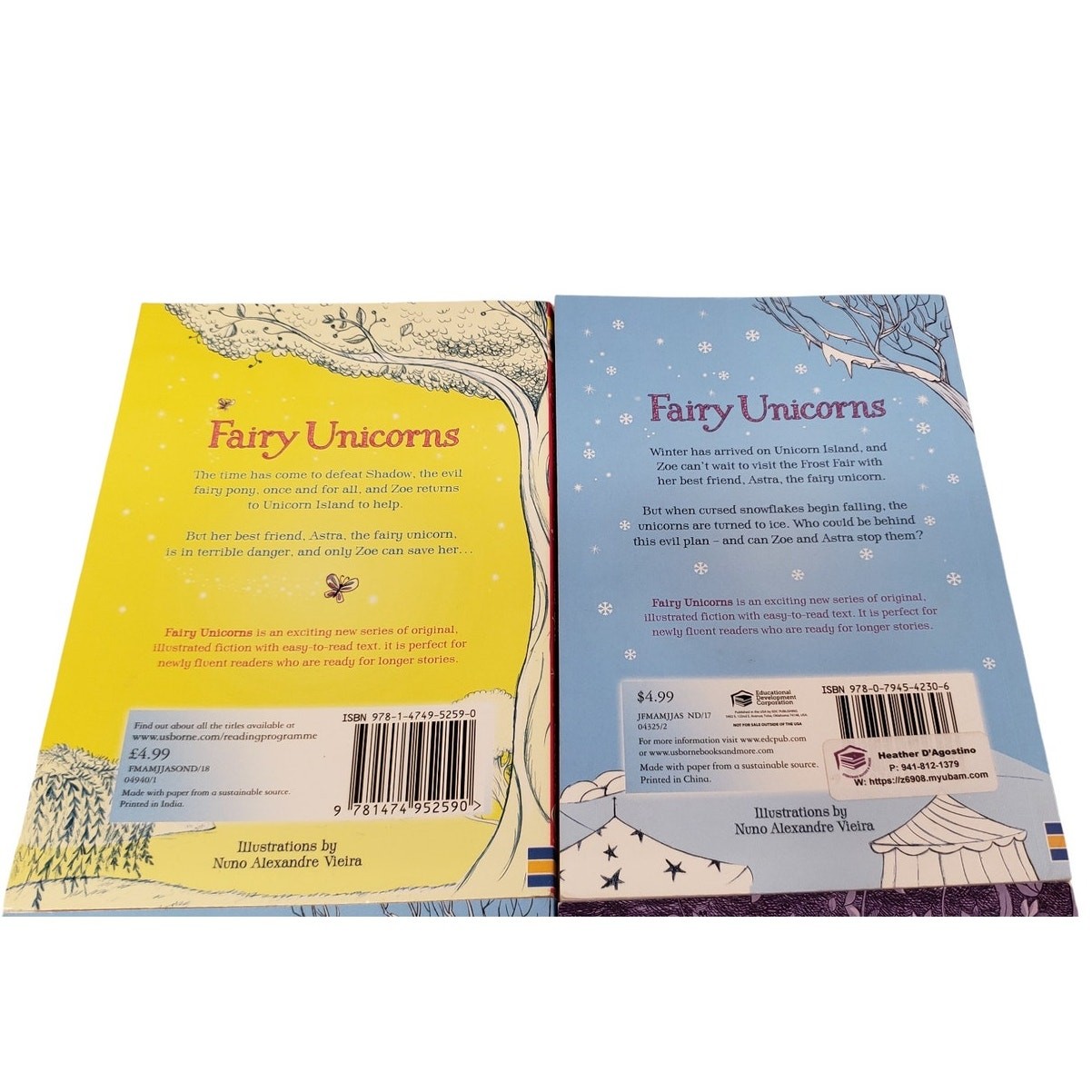 Fairy Unicorns Series Zanna Davidson Lot of 4 Books Used