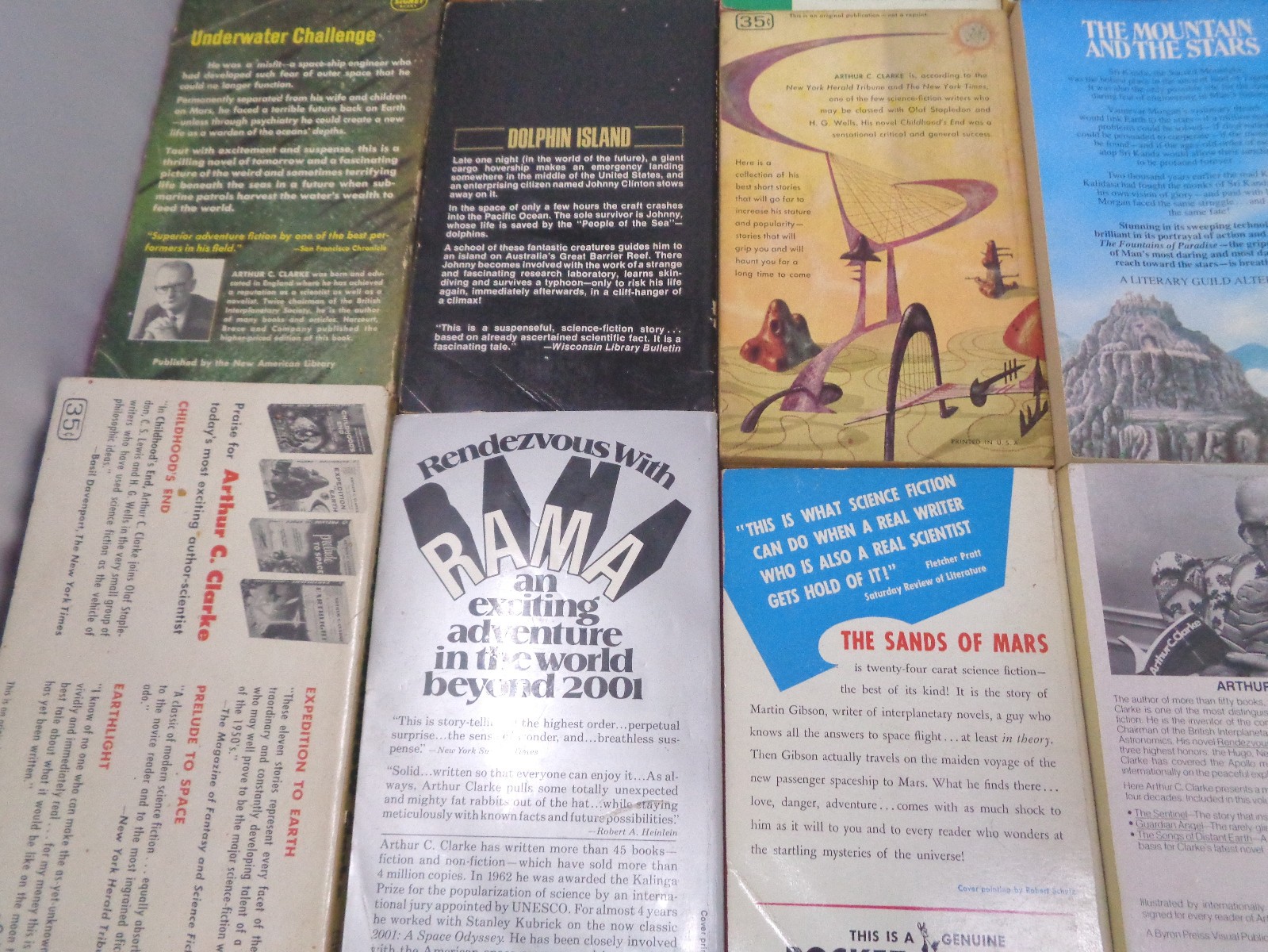 Lot of 25 Arthur C. Clarke sci‑fi paperbacks: Childhood’s End, Rendezvous with..
