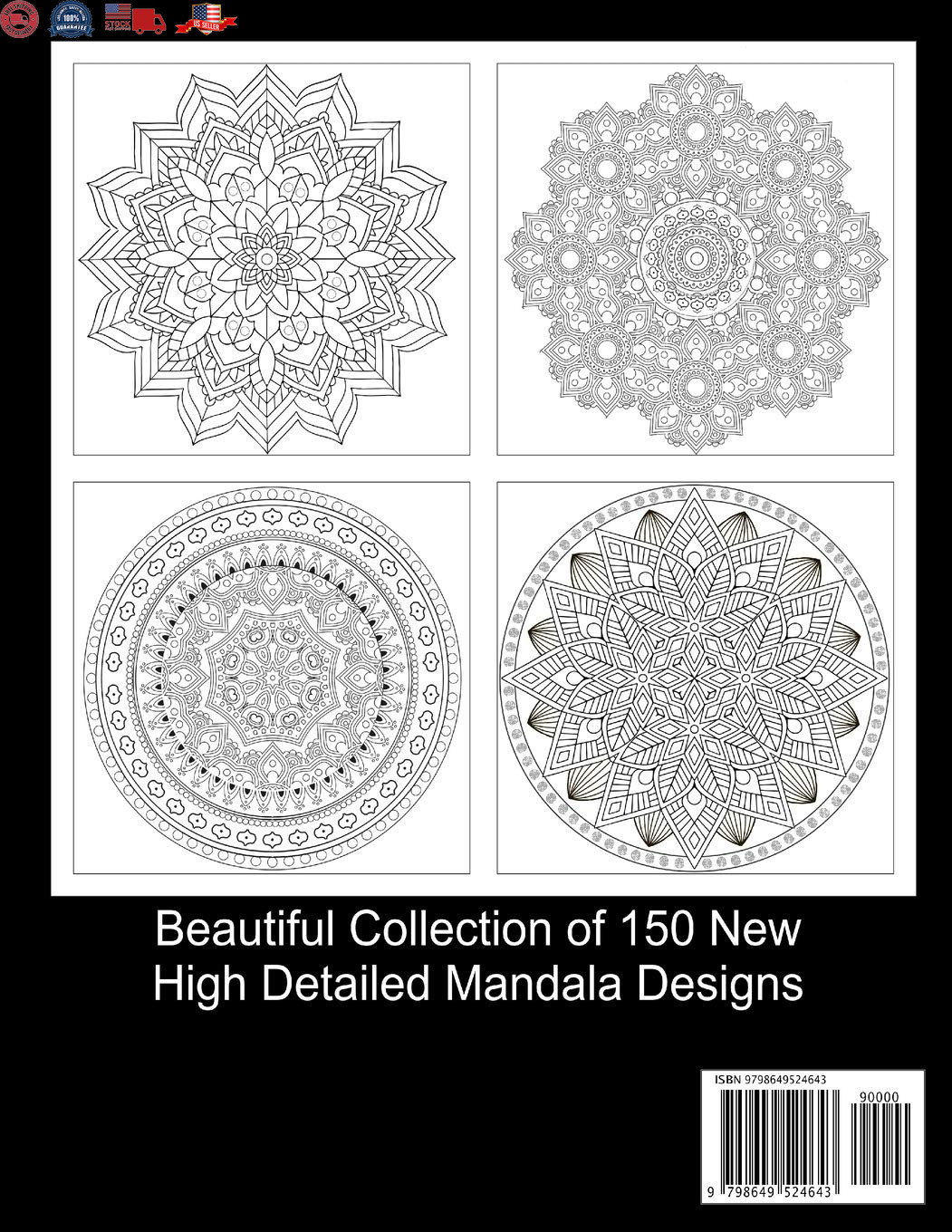 150 Mandalas Coloring Book For Adults Stress Relieving Beautiful Mandala for