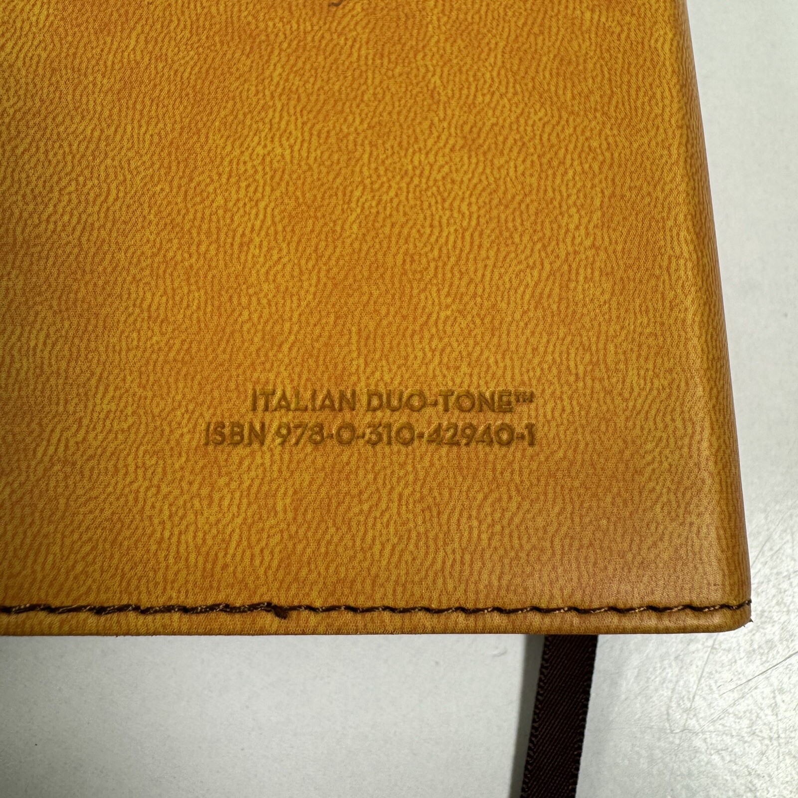 Zondervan Bible NIV Large Print Italian DuoTone Chocolate Amber NIB