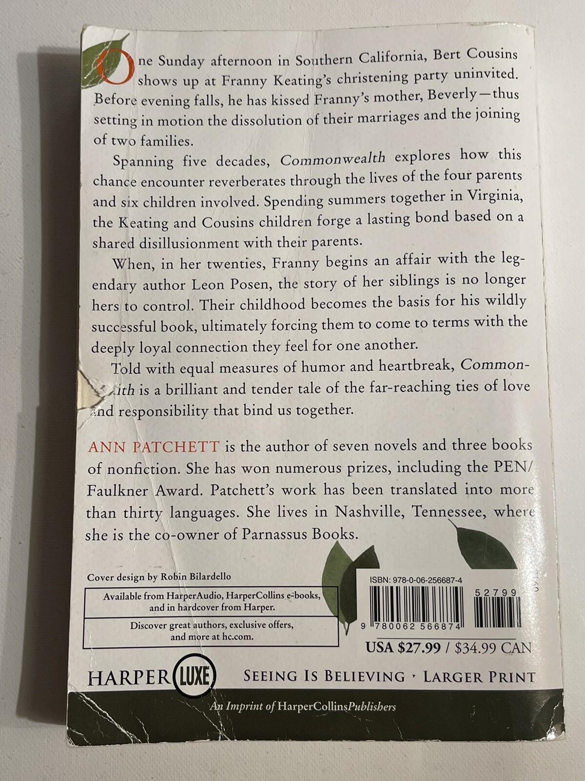 Commonwealth A Novel by Ann Patchett 2017